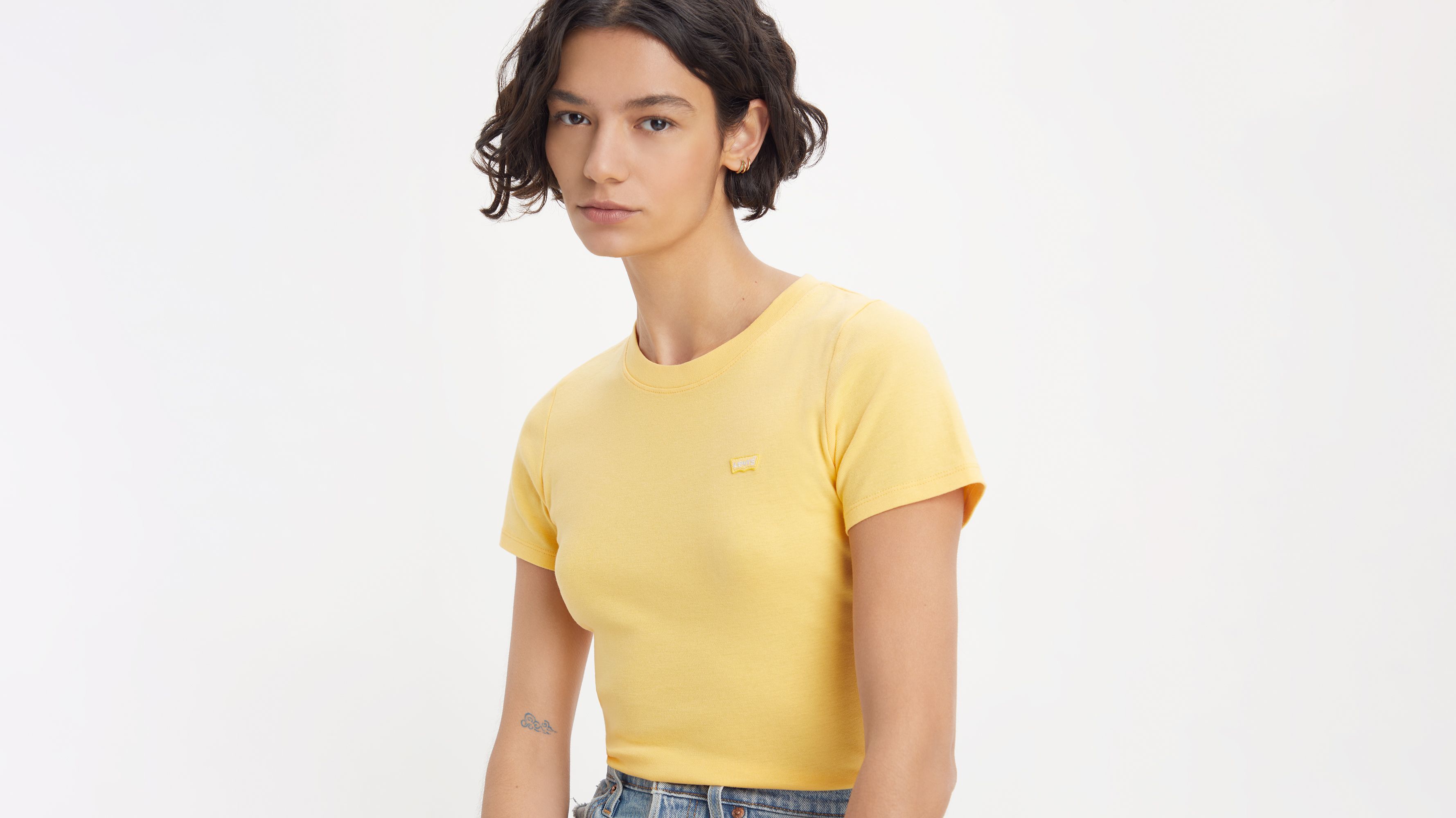 Short Sleeve Rib Baby T-shirt - Yellow | Levi's® US
