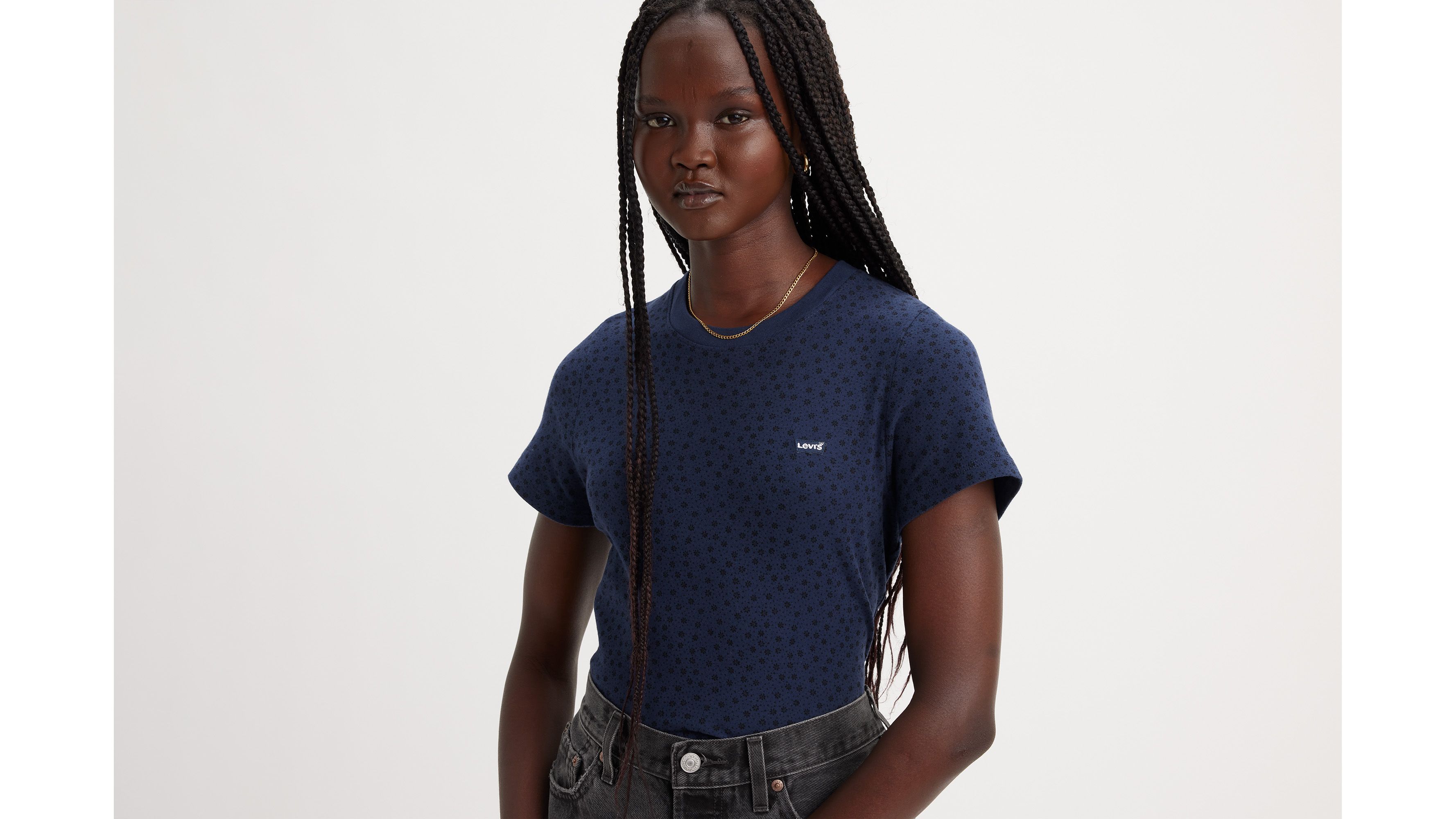 Ribbed Baby Tee - Blue | Levi's® XK
