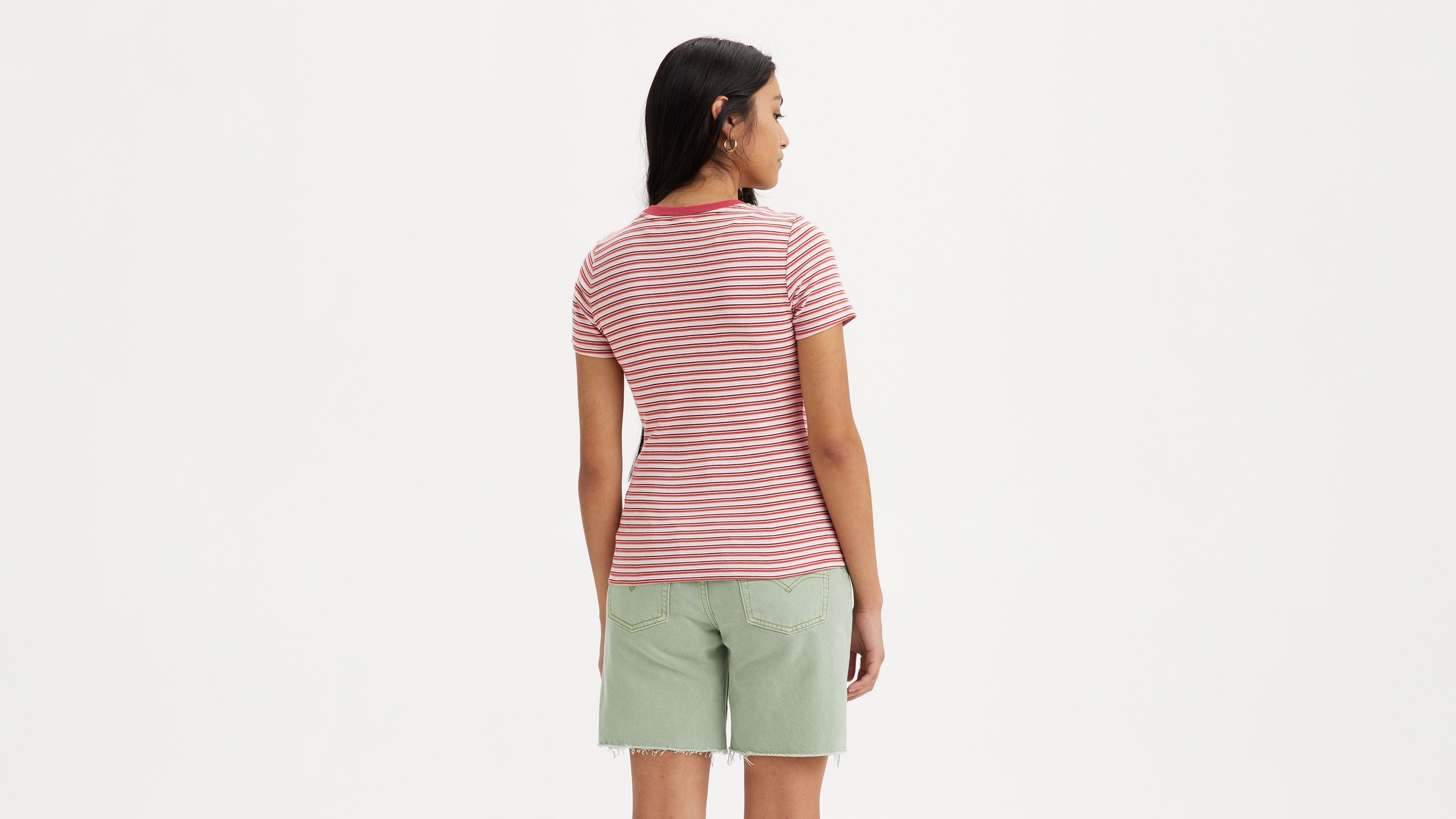 Striped Short Sleeve Rib Baby T-Shirt 3