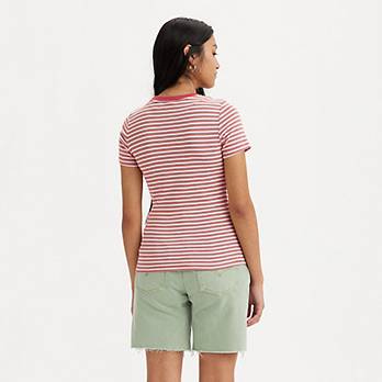 Striped Short Sleeve Rib Baby T-Shirt 3