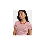 Striped Short Sleeve Rib Baby T-Shirt 4