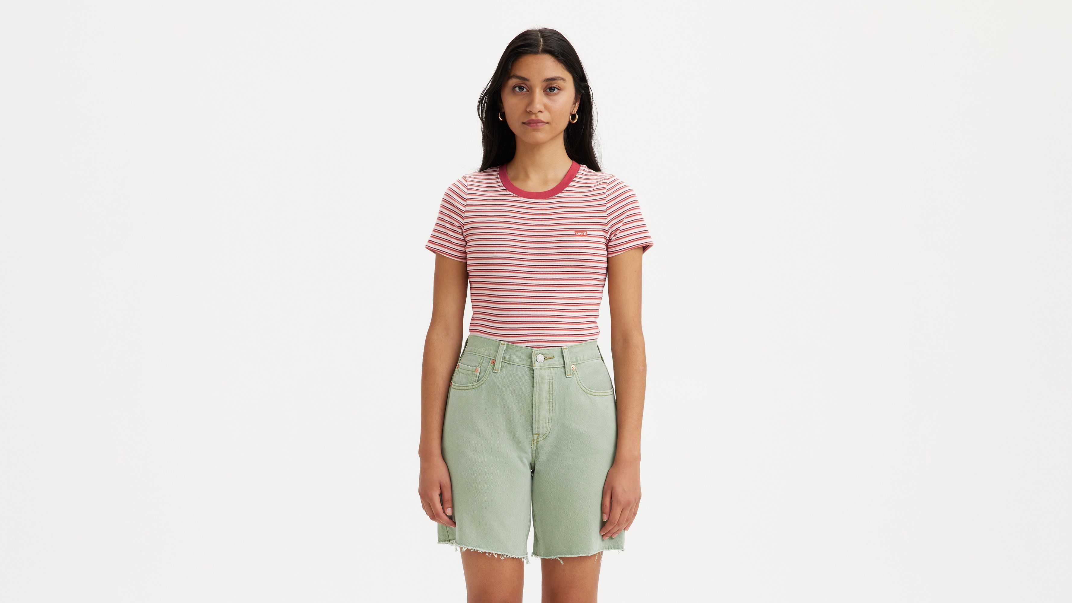 Striped Short Sleeve Rib Baby T-Shirt 2