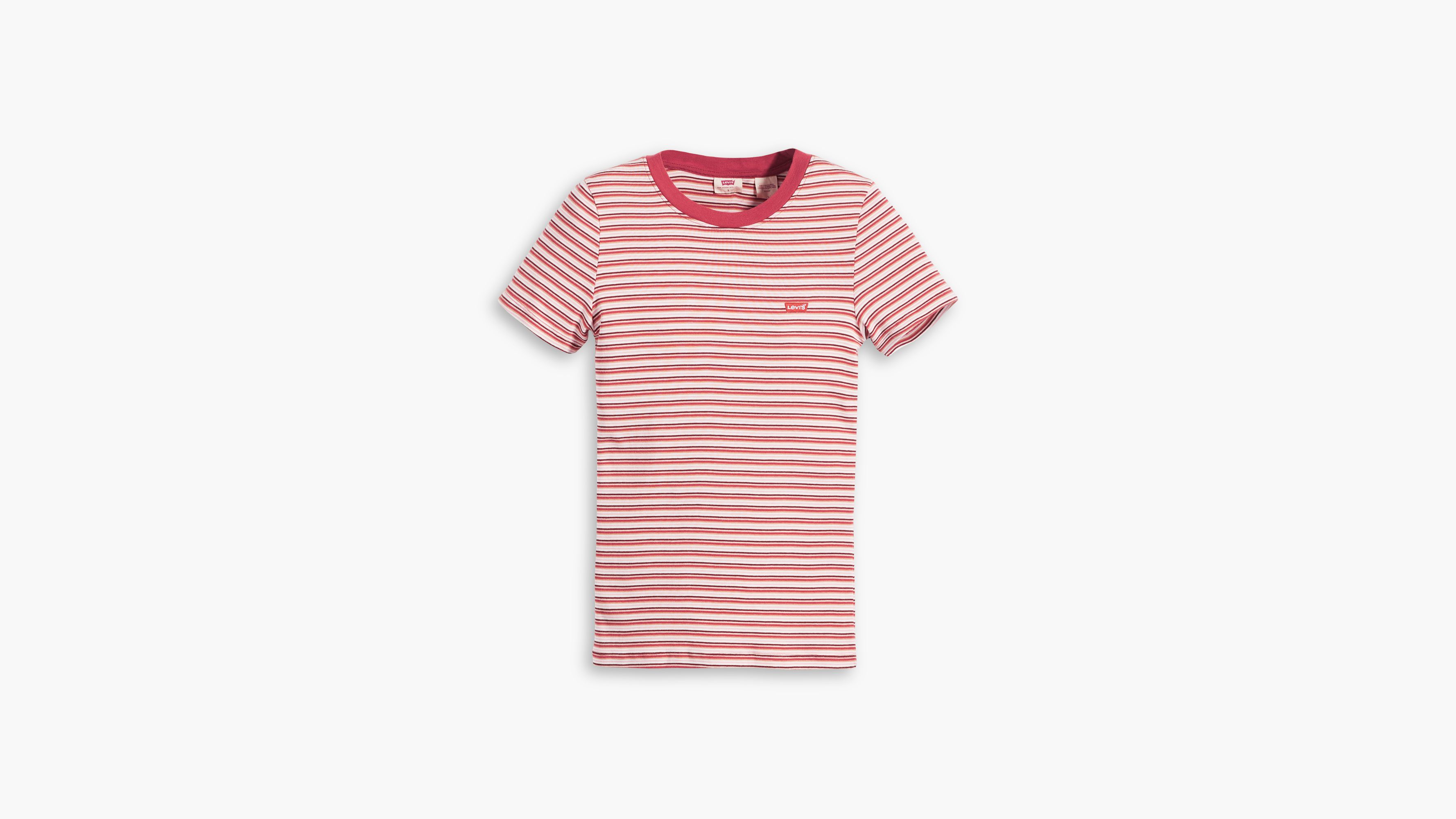 Striped Short Sleeve Rib Baby T-shirt - Red | Levi's® US