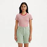 Striped Short Sleeve Rib Baby T-Shirt 2