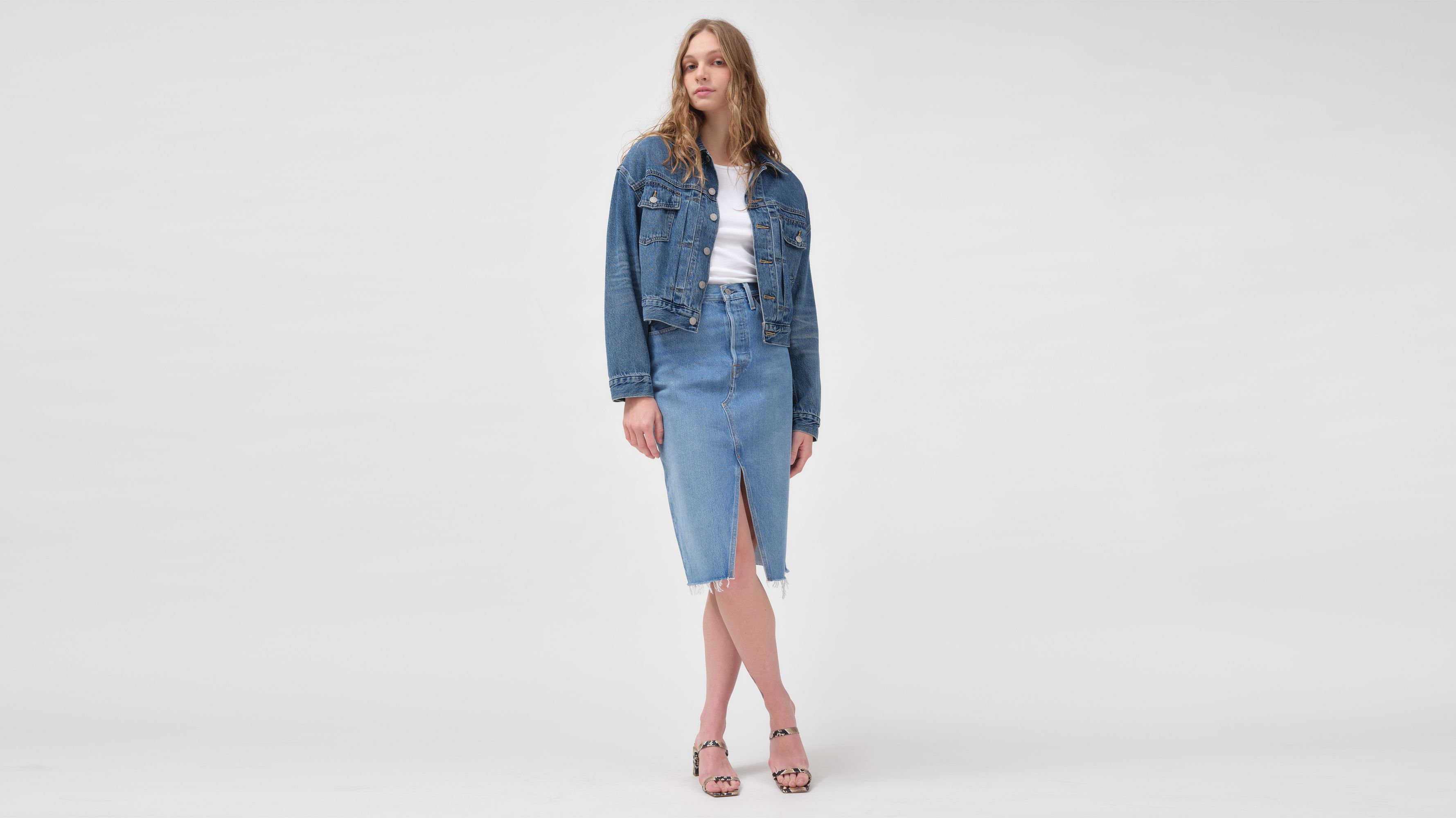 Levi's premium 2024 deconstructed skirt