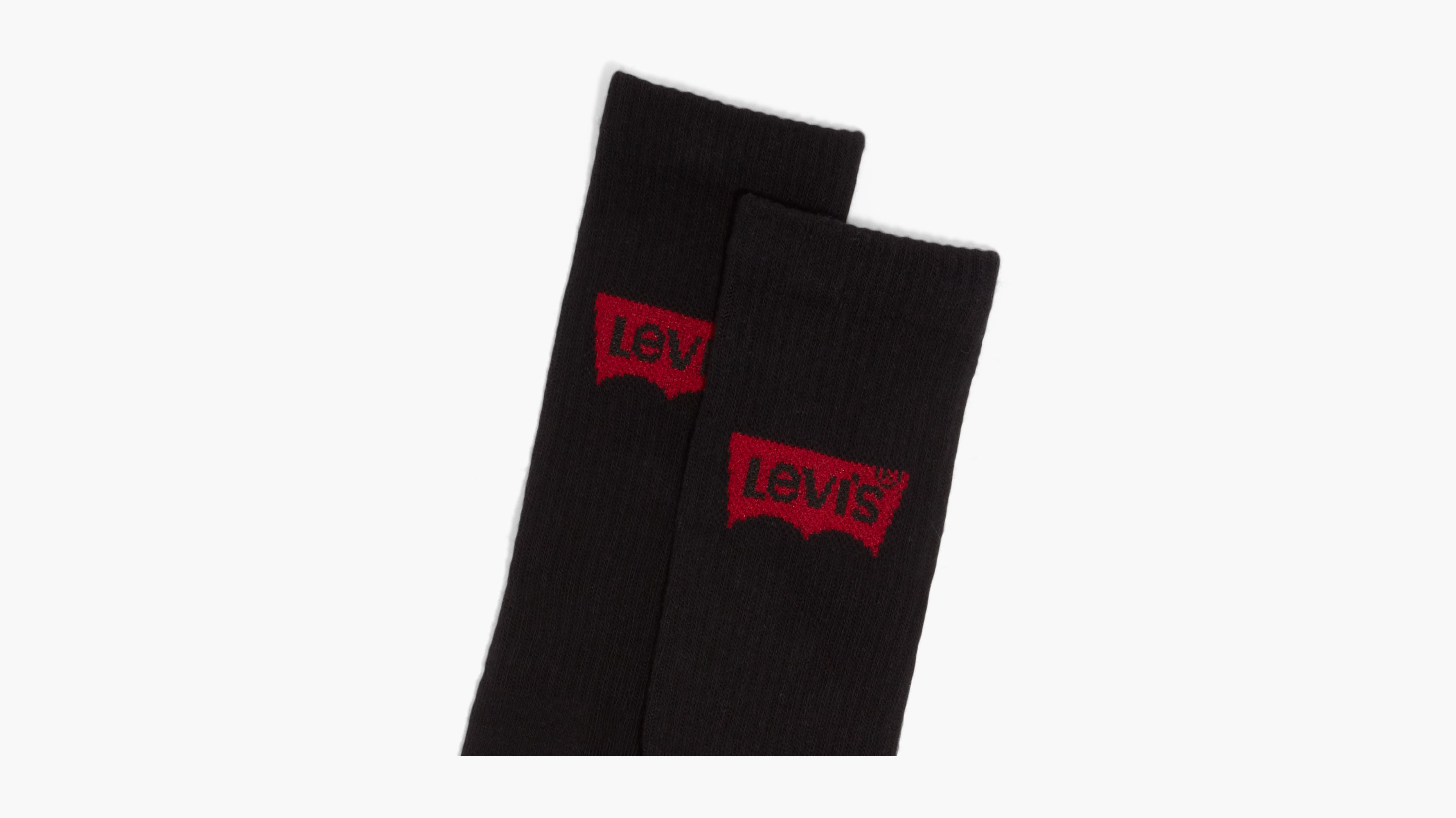 Levi's Regular Cut Housemark Socks (3 Pack) In Black