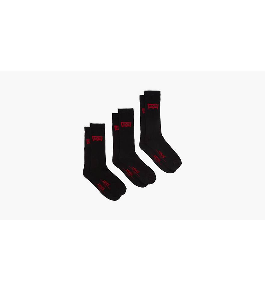 Levi's® Logo Low Cut Socks (3 Pack) - Black