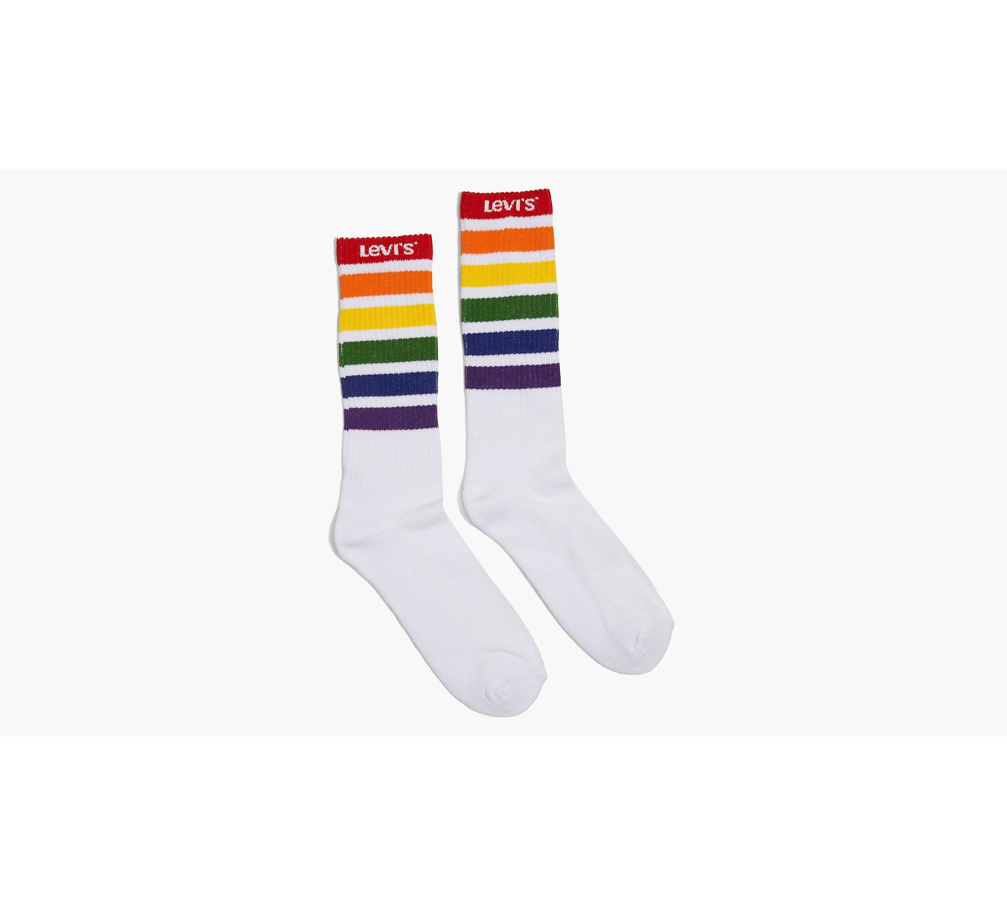 Levi's® Pride Rainbow Stripe Crew Cut Socks (2 Pack) - Multi-color ...