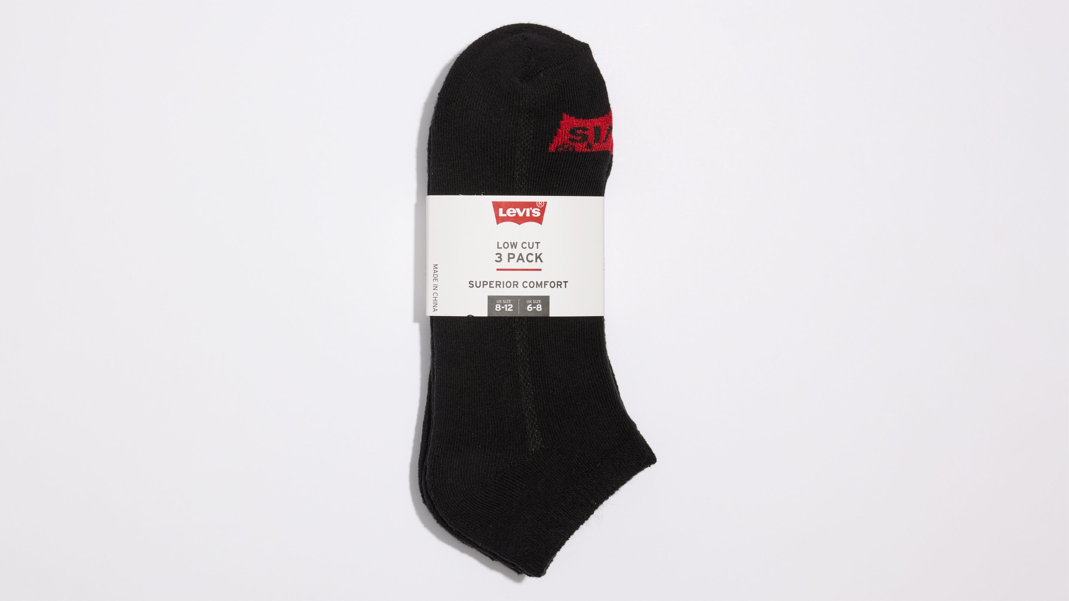 Levi's® Logo Low Cut Socks (3 Pack) - Black