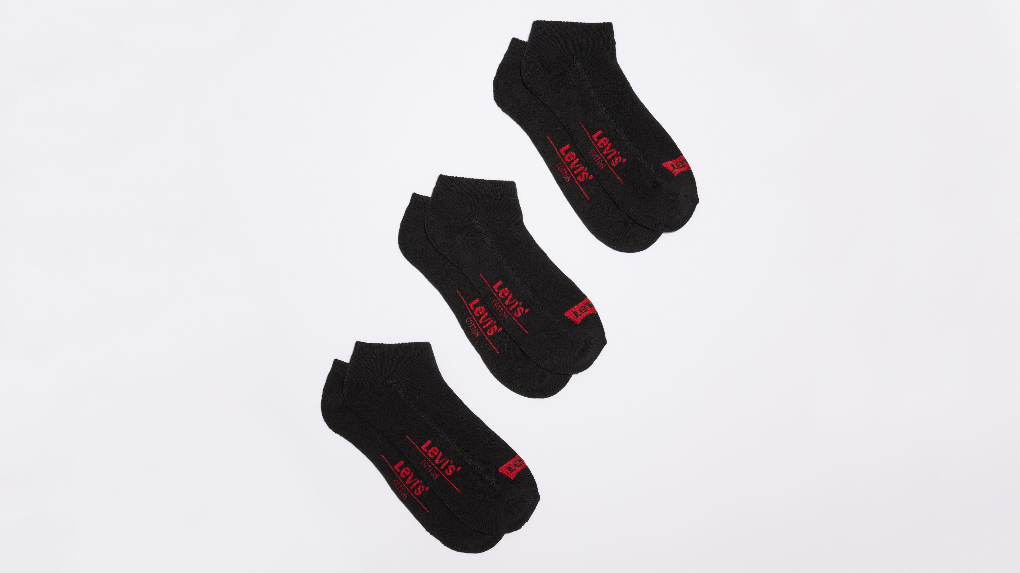 Levi's® Logo Low Cut Socks (3 Pack) - Black