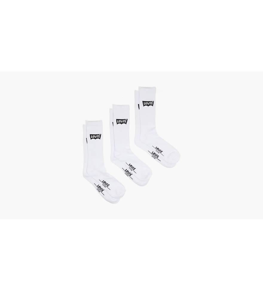 Regular Cut Housemark Socks (3 Pack) - White | Levi's® US