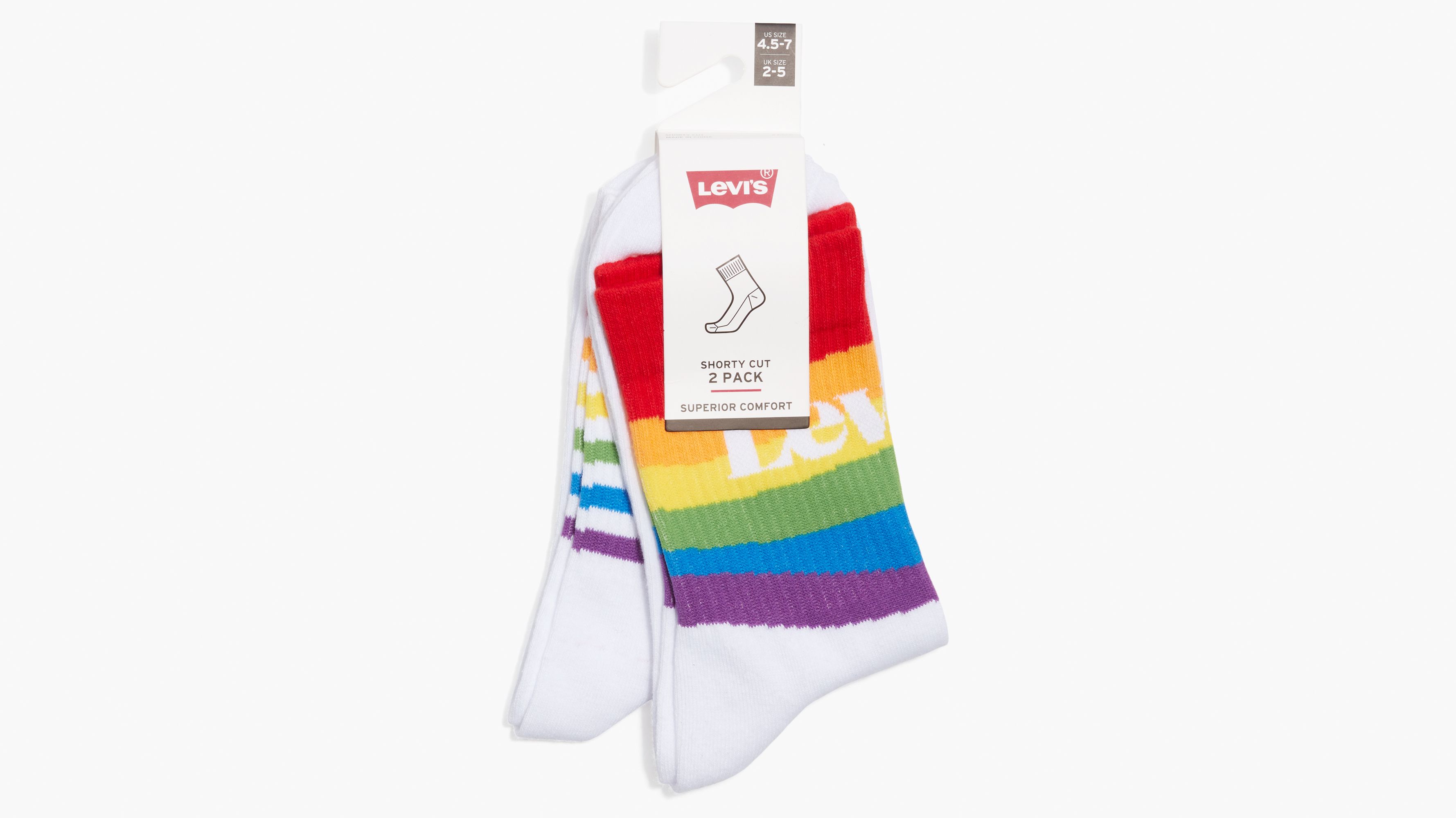 Levi's® Pride Short Socks (2 Pack) 5