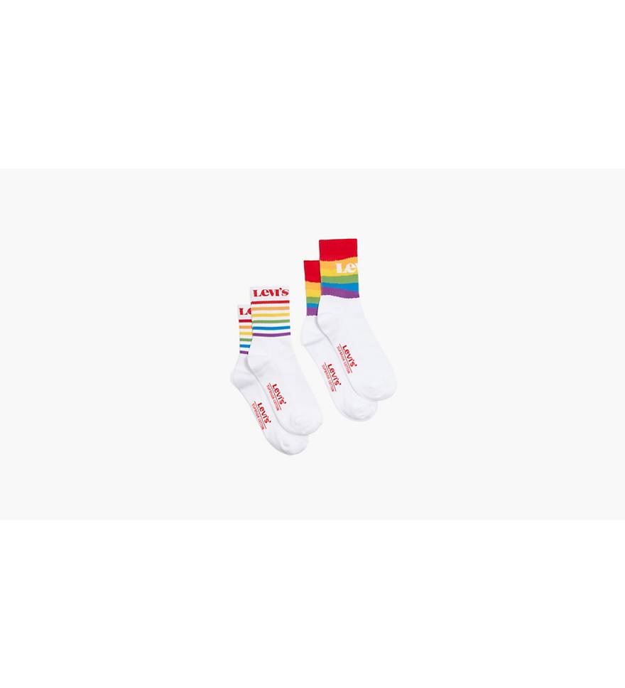Levi's® Pride Short Socks (2 Pack) - Multi-color | Levi's® US