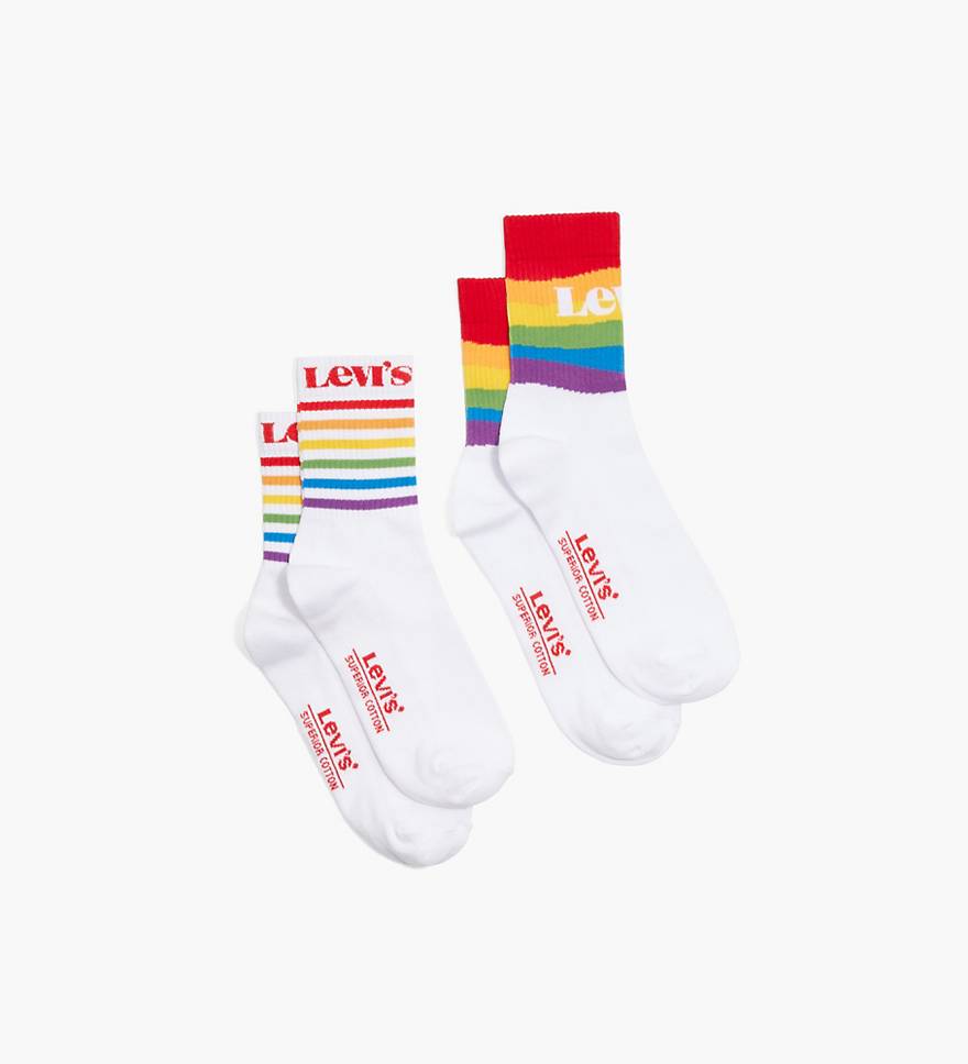 Levi's® Pride Short Socks (2 Pack) - Multi-color | Levi's® US
