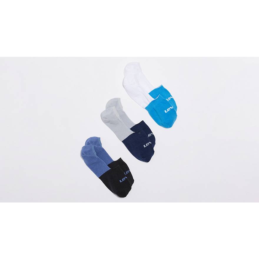 Color Block No Show Socks (3 Pack) 1