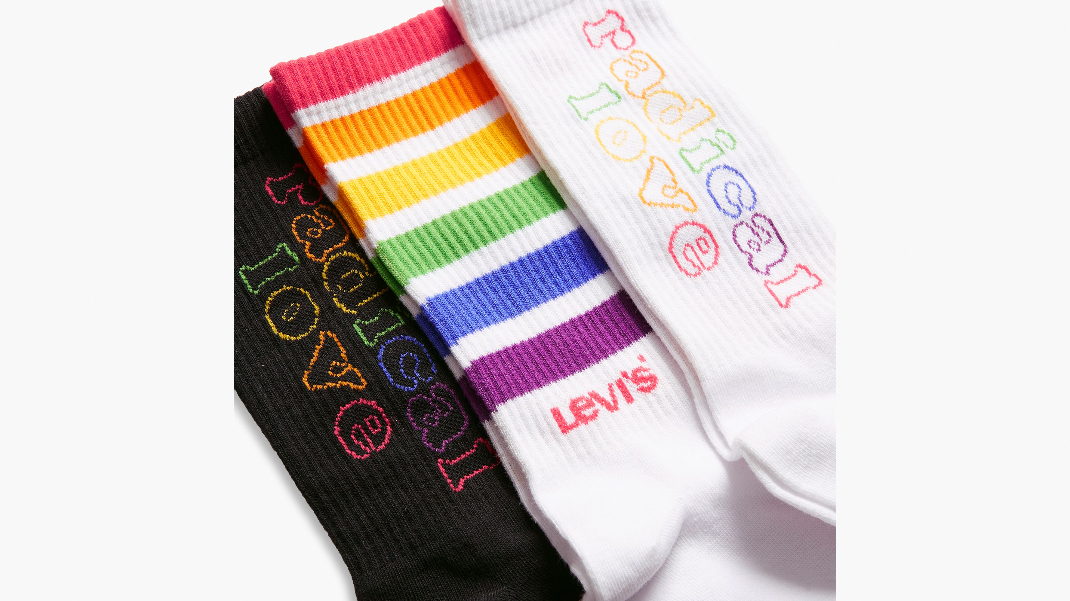 Levi's® Pride Regular Cut Socks (3 Pack) 2