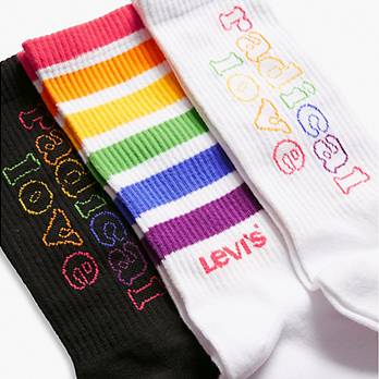 Levi's® Pride Regular Cut Socks (3 Pack) 2