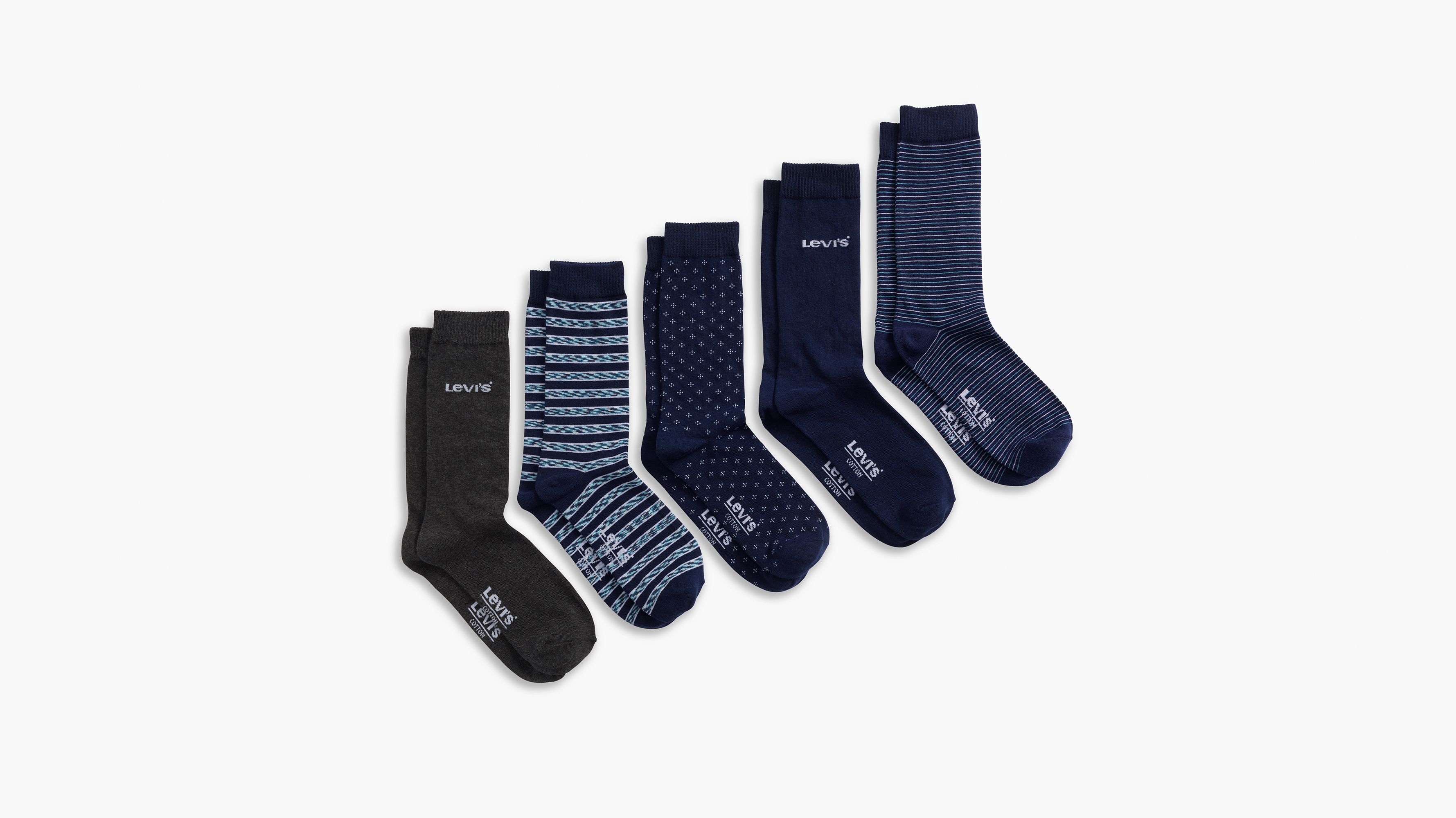 Stripe Mix Regular Cut Socks (5 Pack) 1