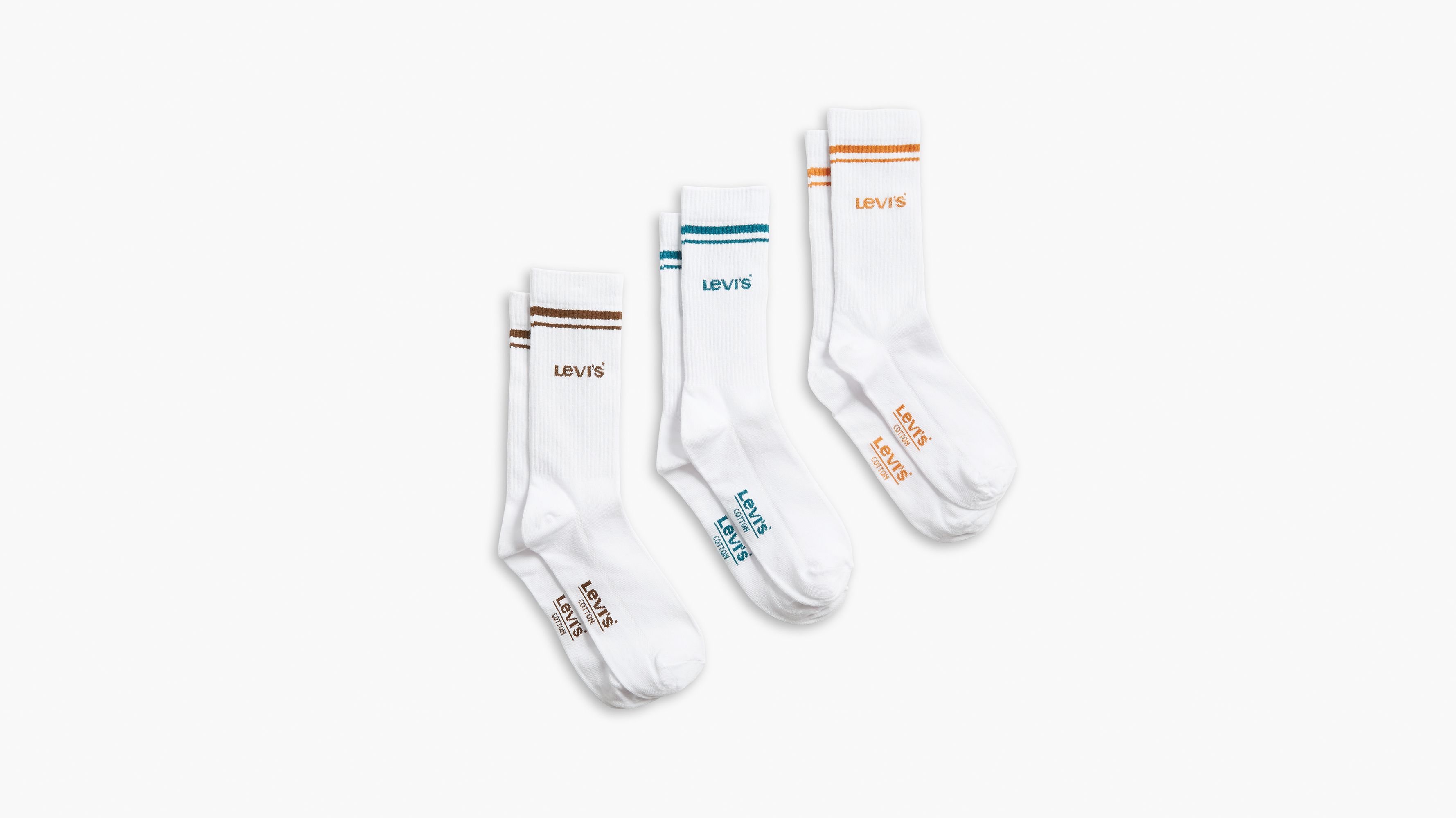 Sporty Double Stripes Regular Cut Socks (3 Pack) 1
