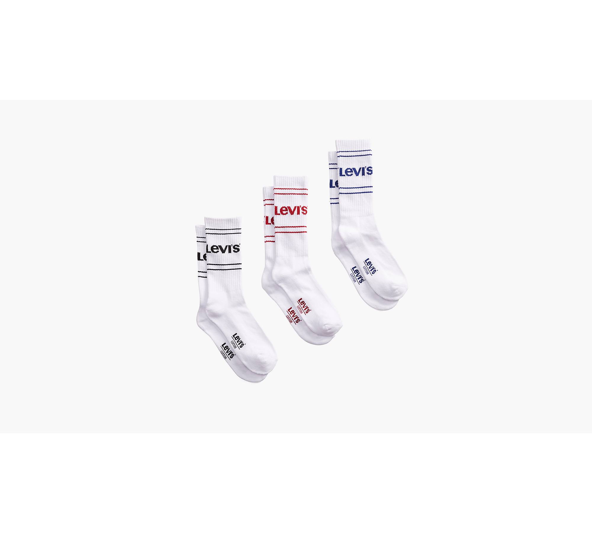 Sporty Logo Regular Cut Socks (3 Pack) - Multi-color | Levi's® US