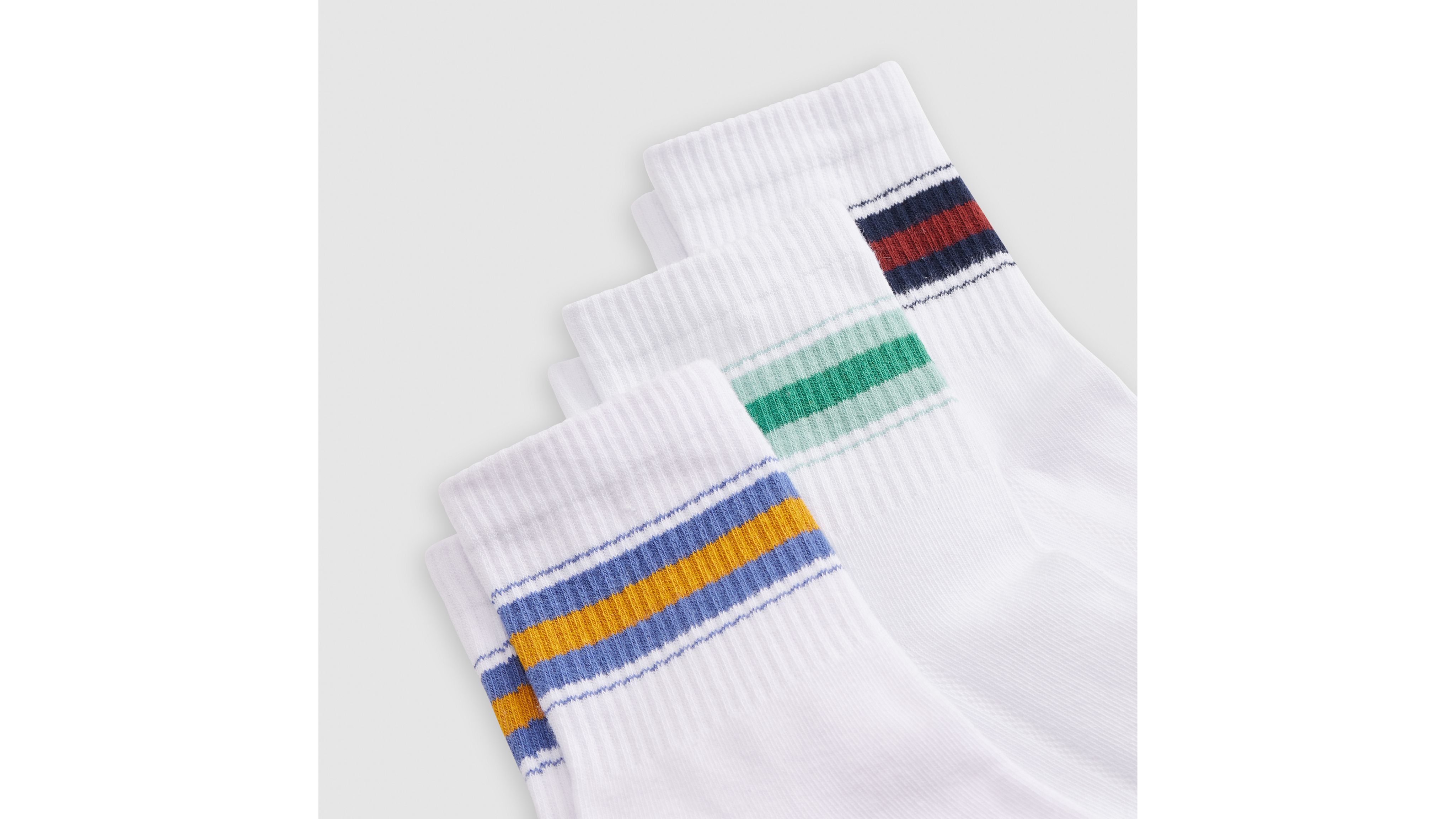 Varsity Stripe Short Cut Socks (3-Pack) 2