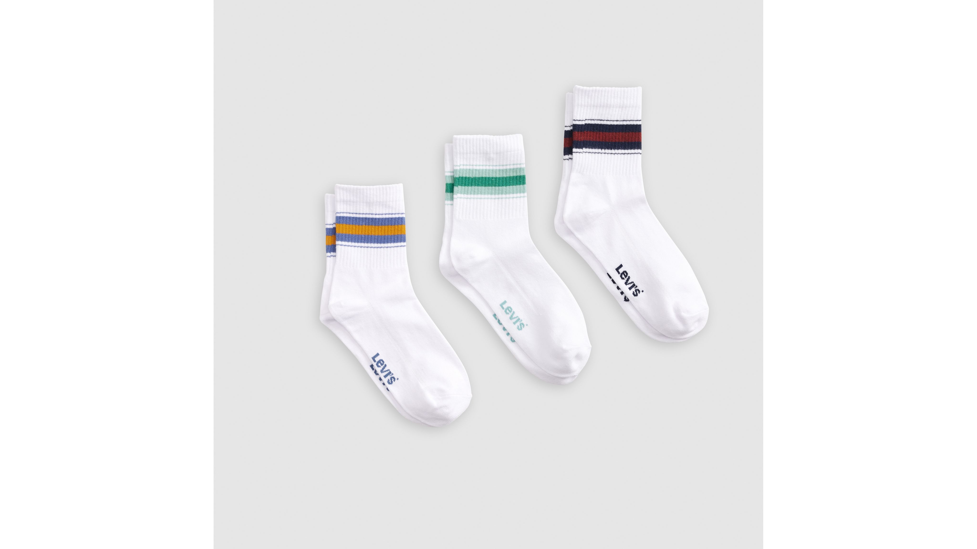 Varsity Stripe Short Cut Socks (3-Pack) 1