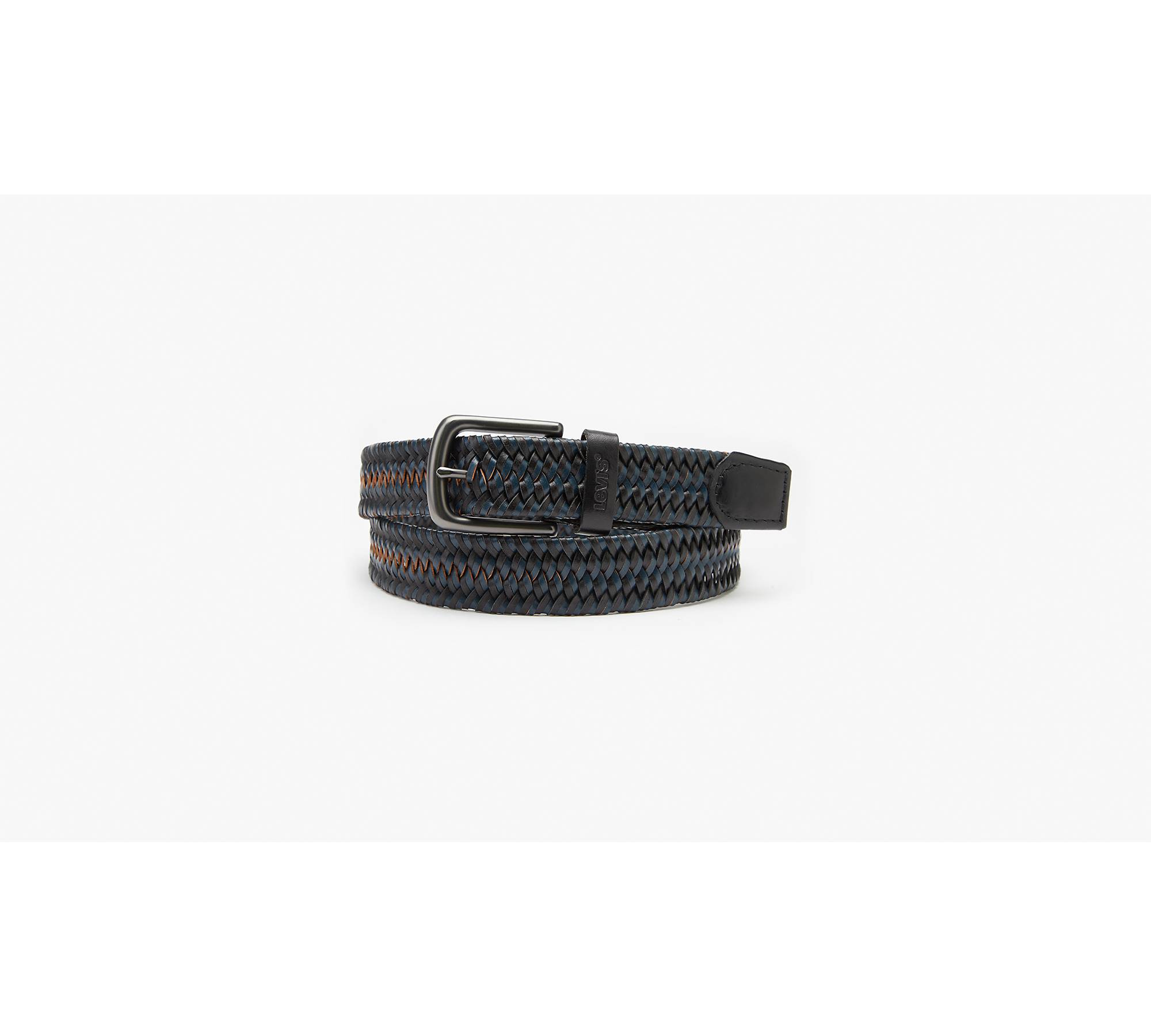 Woven Leather Stretch Belt - Blue | Levi's® US