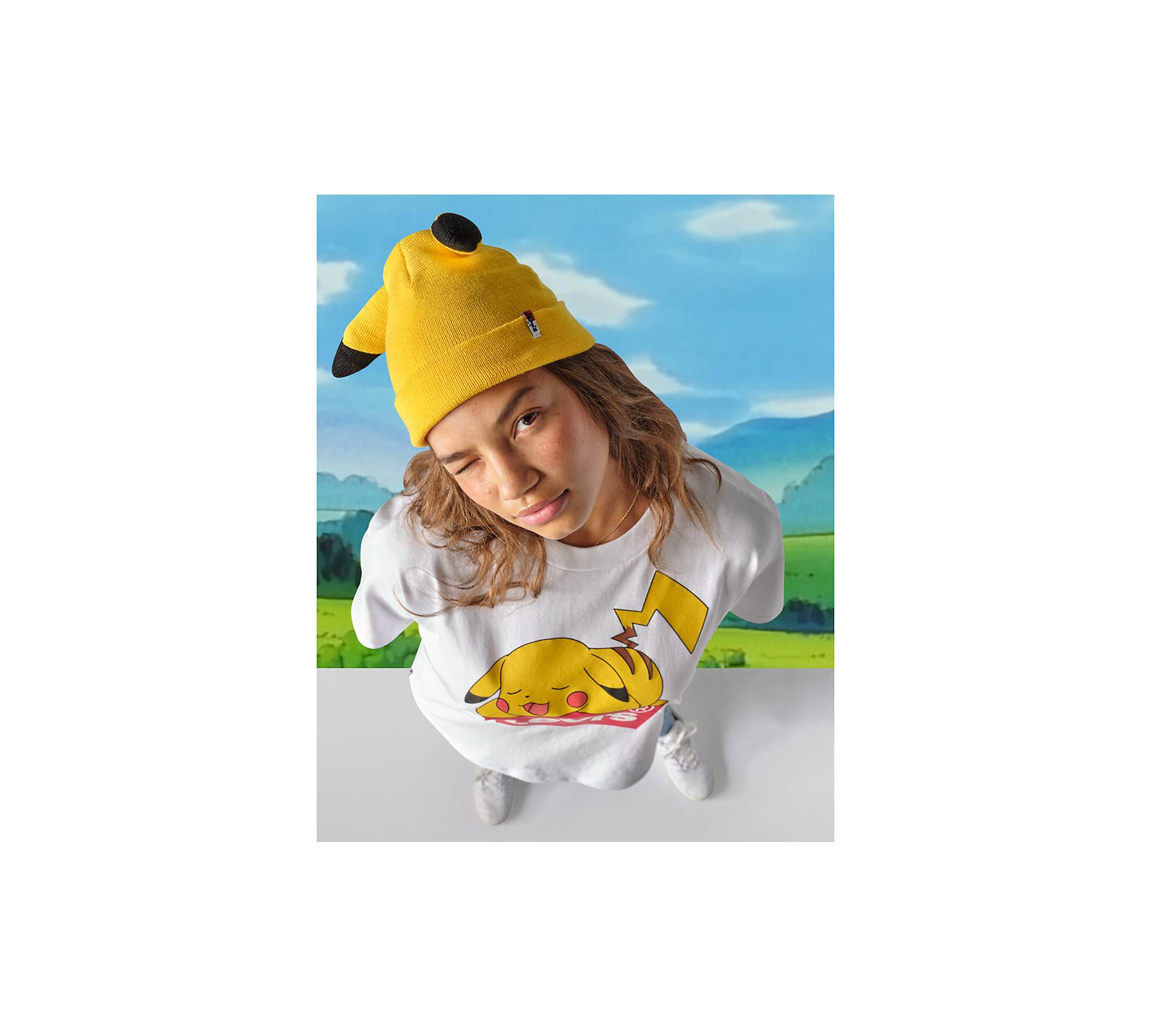 Bonnet à oreilles pikachu levi'smd x pokémon - jaune