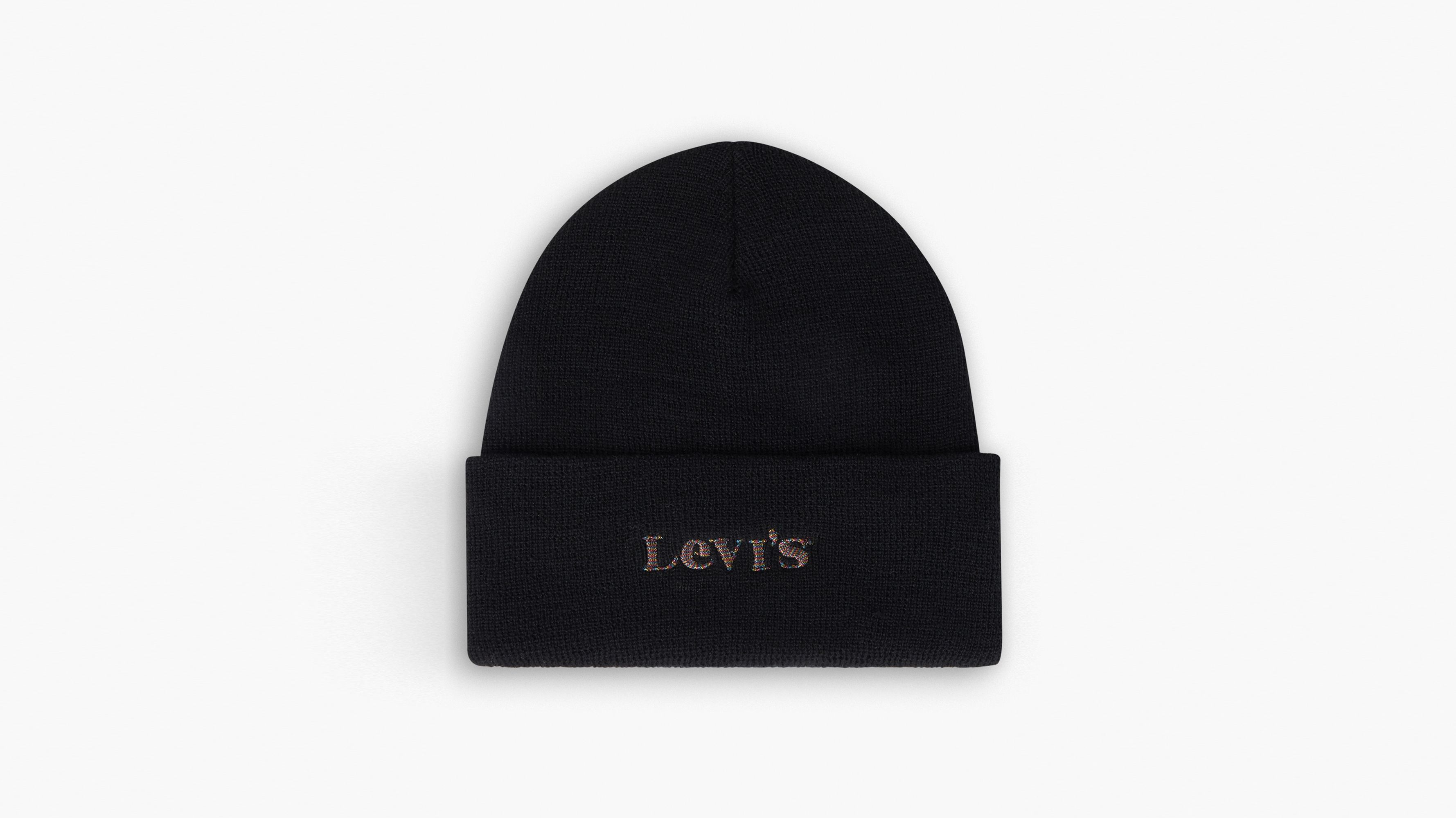 Oversized Levi's® Logo Beanie - Black