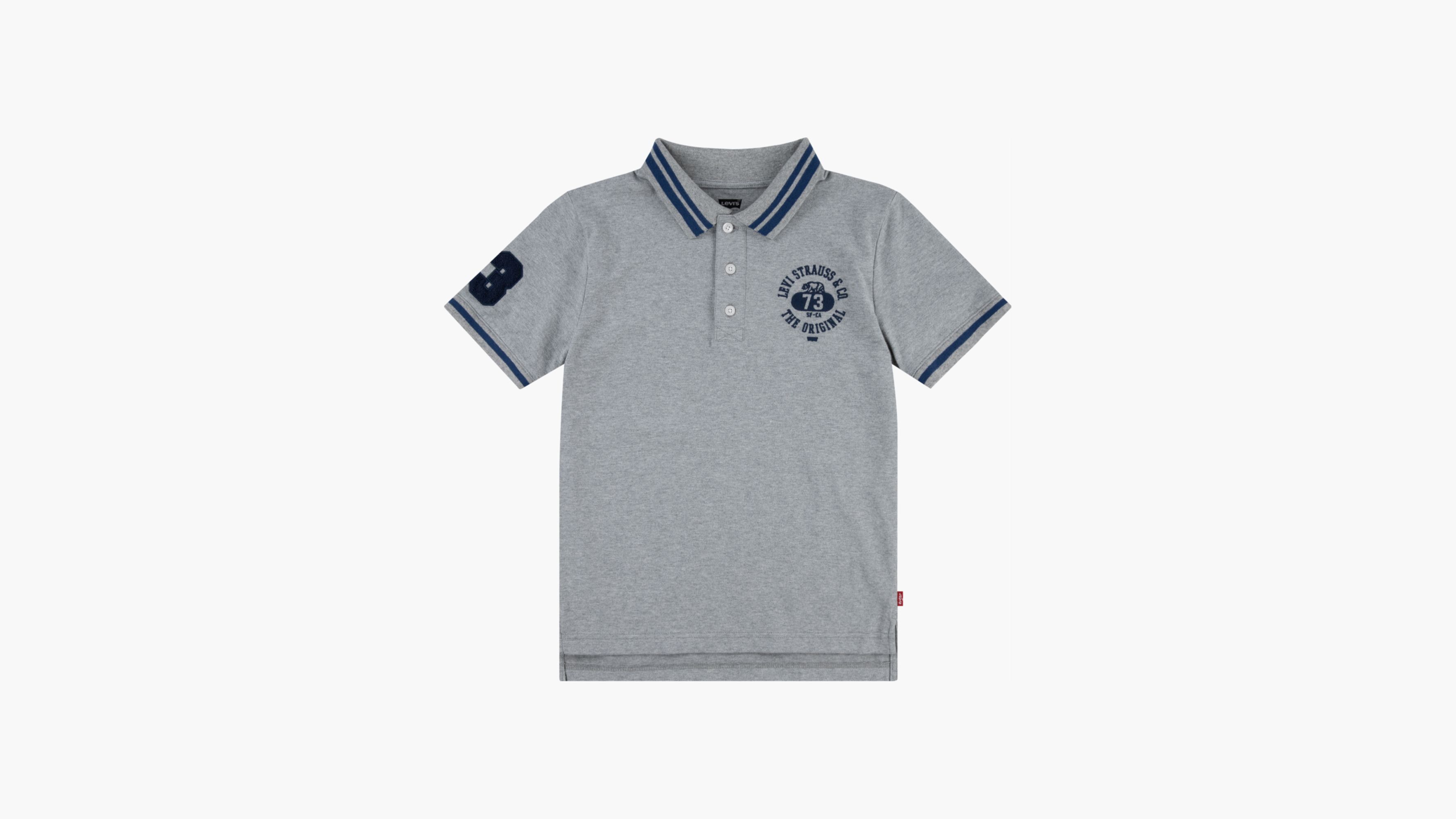 Tipped Polo Tee Big Boys 8-20 - Grey | Levi's® US