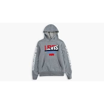 Little Boys 4-7x Moto Split Pullover Hoodie - Grey | Levi's® US