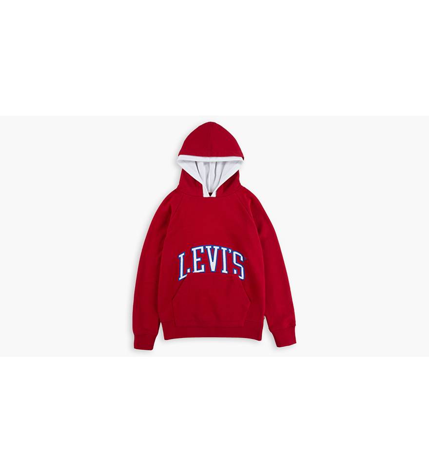 Little Boys 4-7x Varsity Logo Double Hood Hoodie - Red | Levi's® US