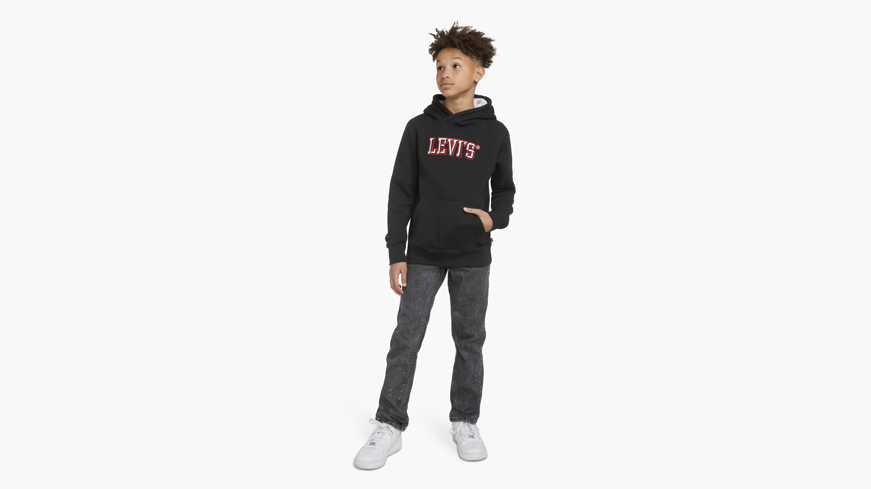 Levi's® Sherpa Lined Pullover Big Boys Hoodie S-XL 1