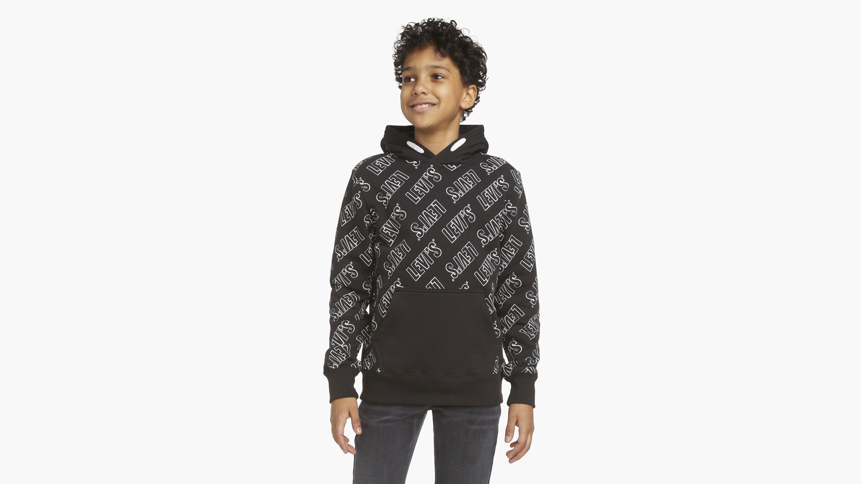 Levi's® Logo Hoodie Big Boys 8-20 - Black | Levi's® US