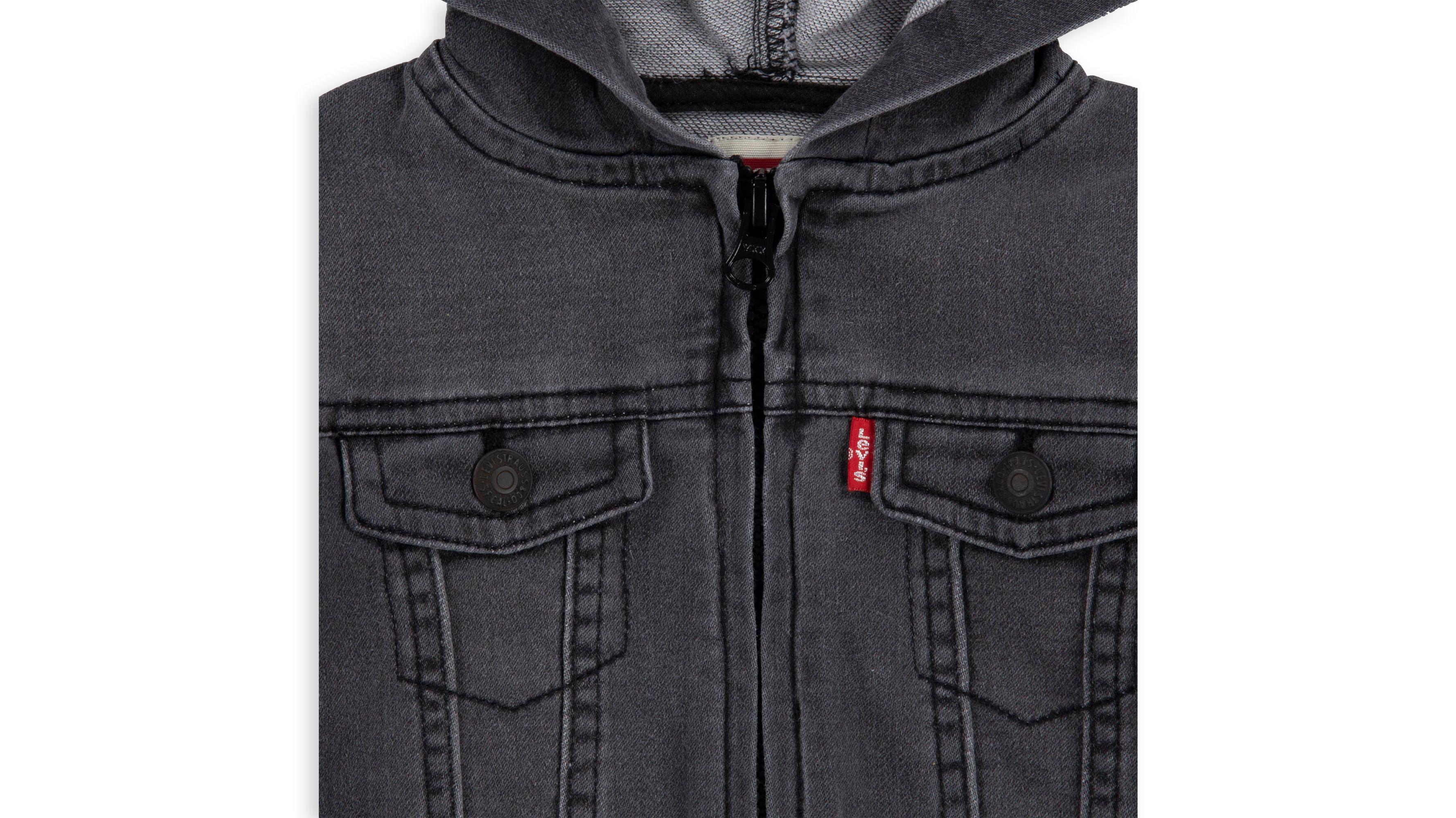 Shop Levi's Indigo Knit Hoodie Sweatshirt Baby Boys 12-24m 24m In Black