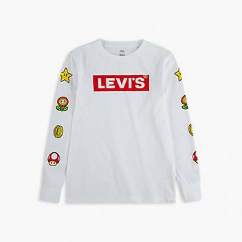 Little Boys 4-7x Levi's® x Super Mario Box Tab Long Sleeve Tee Shirt 1