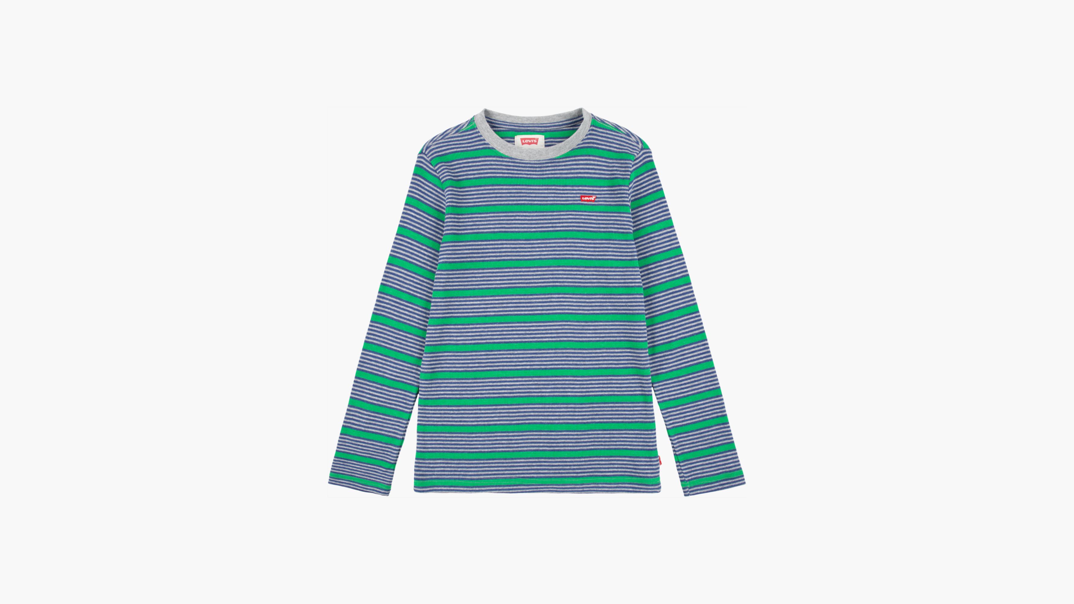 Stripe Thermal Long Sleeve T-shirt Big Boys 8-20 - Multi-color