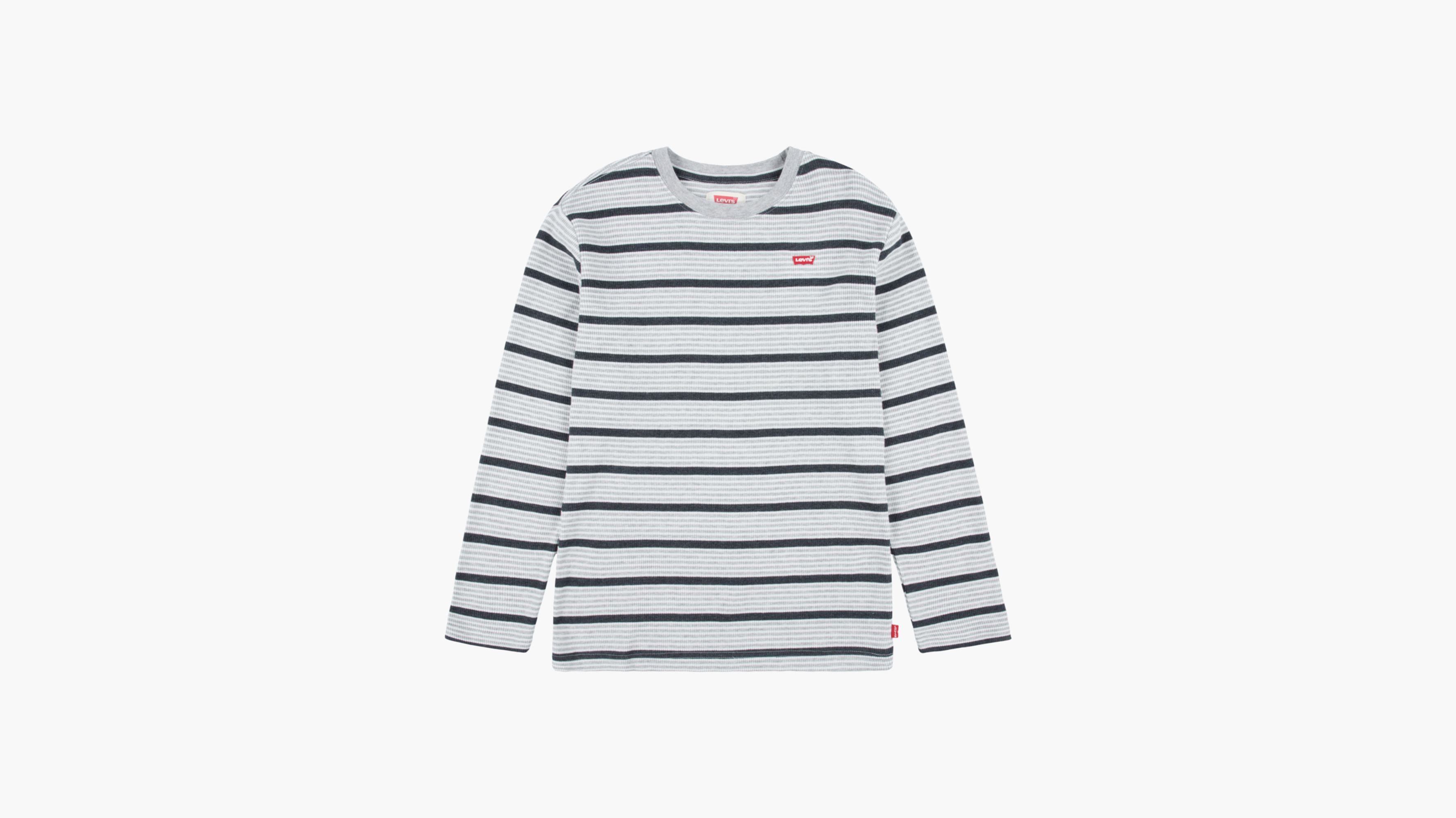 Stripe Thermal | - Boys T-shirt US 8-20 Big Levi\'s® Sleeve Long Grey