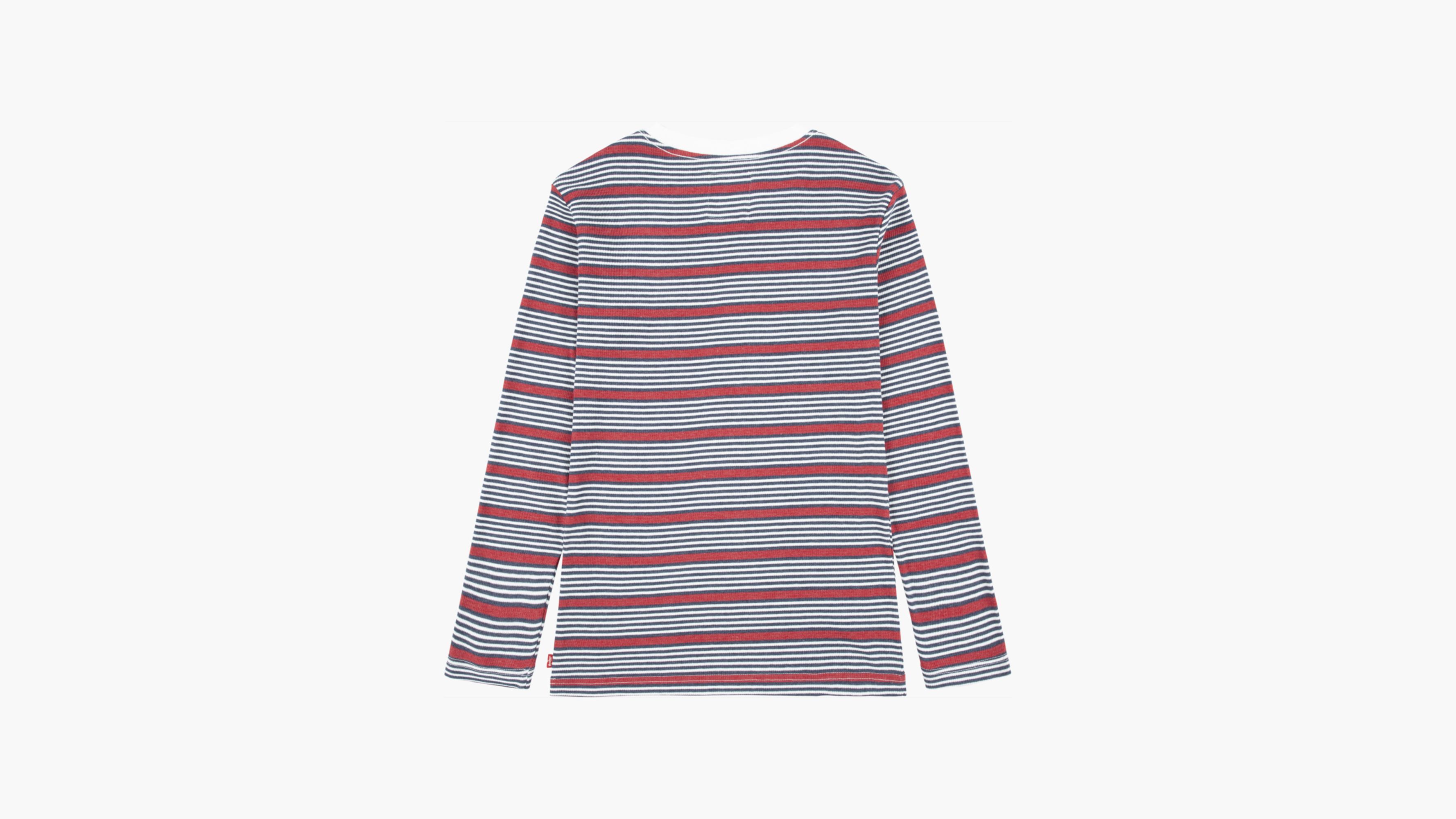 Stripe Thermal Long Sleeve T-shirt Big Boys 8-20 - Grey | Levi's® US