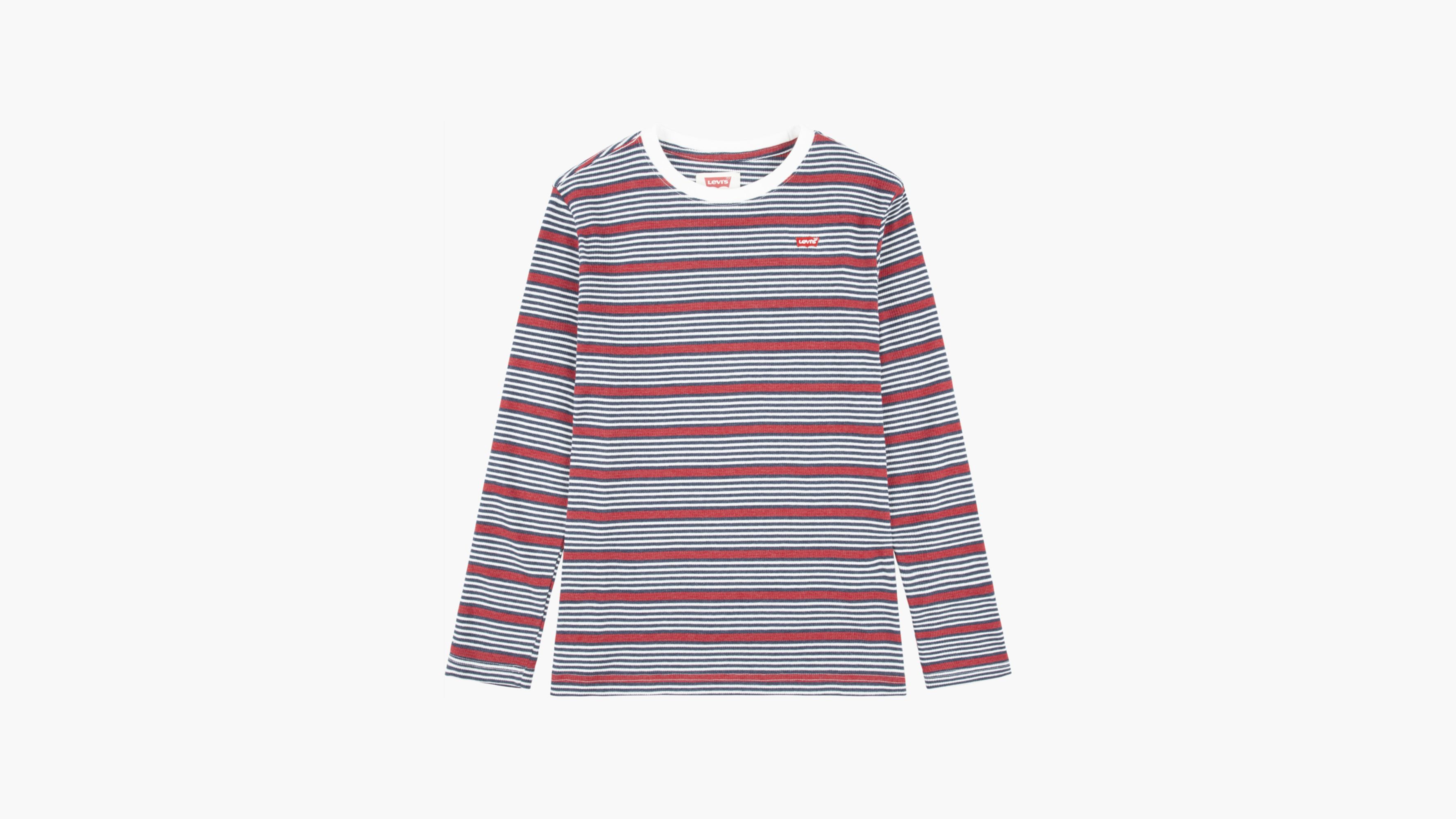 Stripe Thermal Long Sleeve T-Shirt Big Boys 8-20