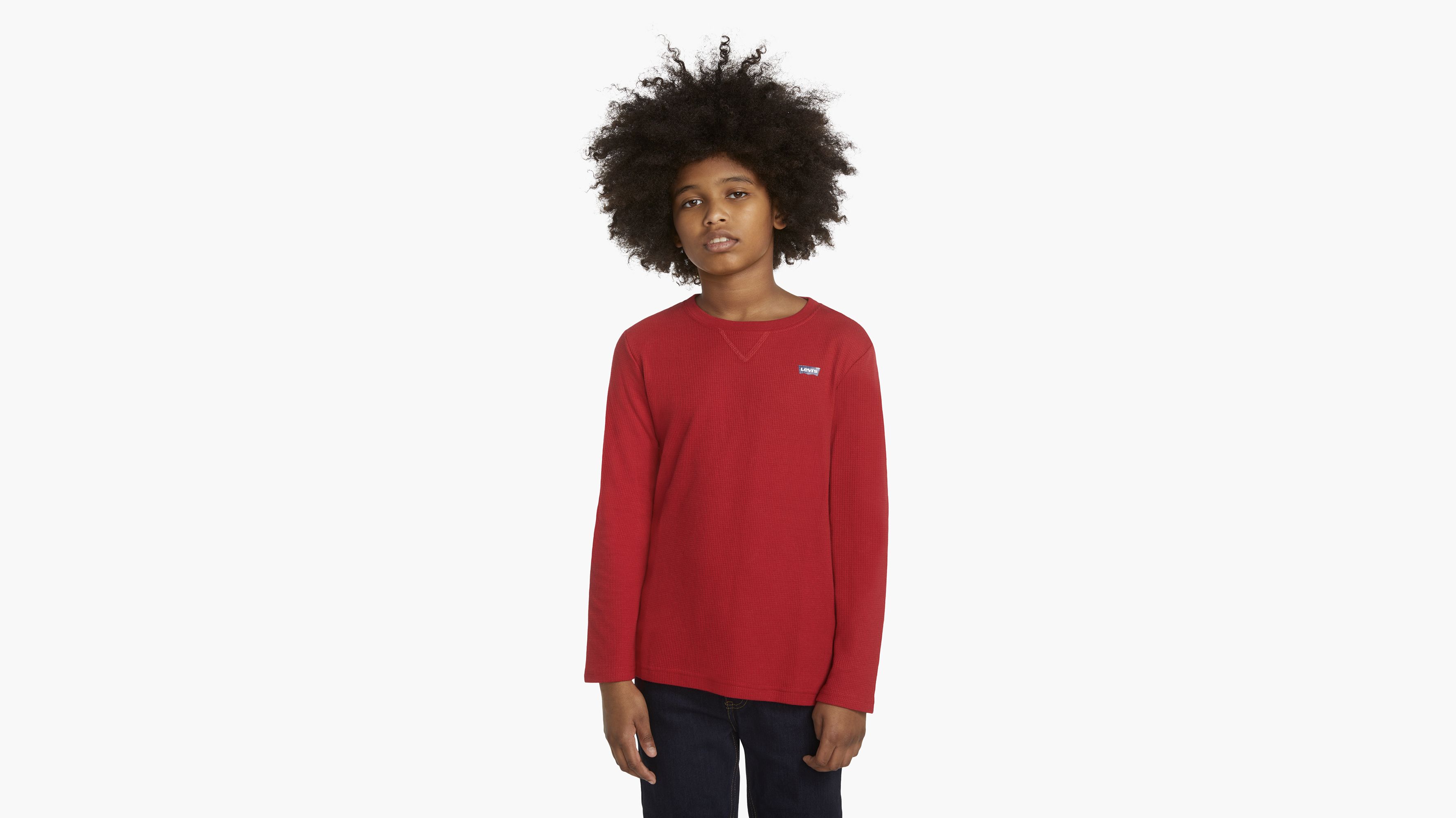 トップス kinema thermal long sleeve T-shirt Crewneck Waffle Heavyweight Long Sleeve Thermal T-Shirt – K MOMO