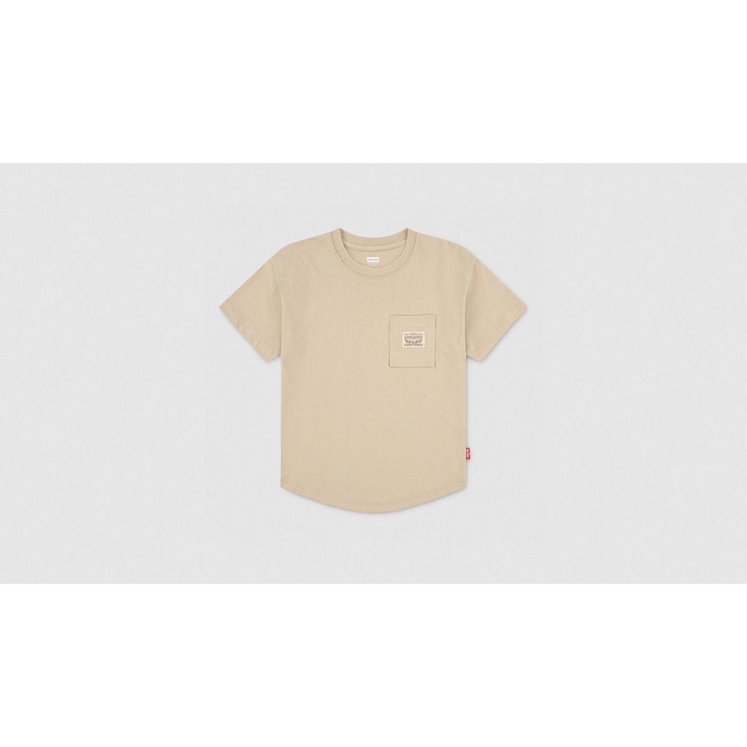 Levi's Levis Curved Hem Pocket Tee Big Boys S-xl T-shirt M In Neutral