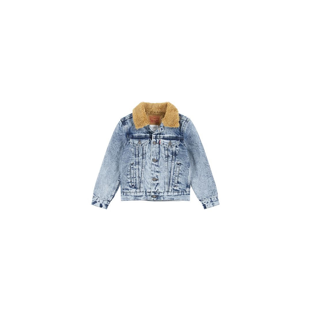 Levi's Levis Sherpa Trucker Jacket Little Boys 4-6x 7 In Blue