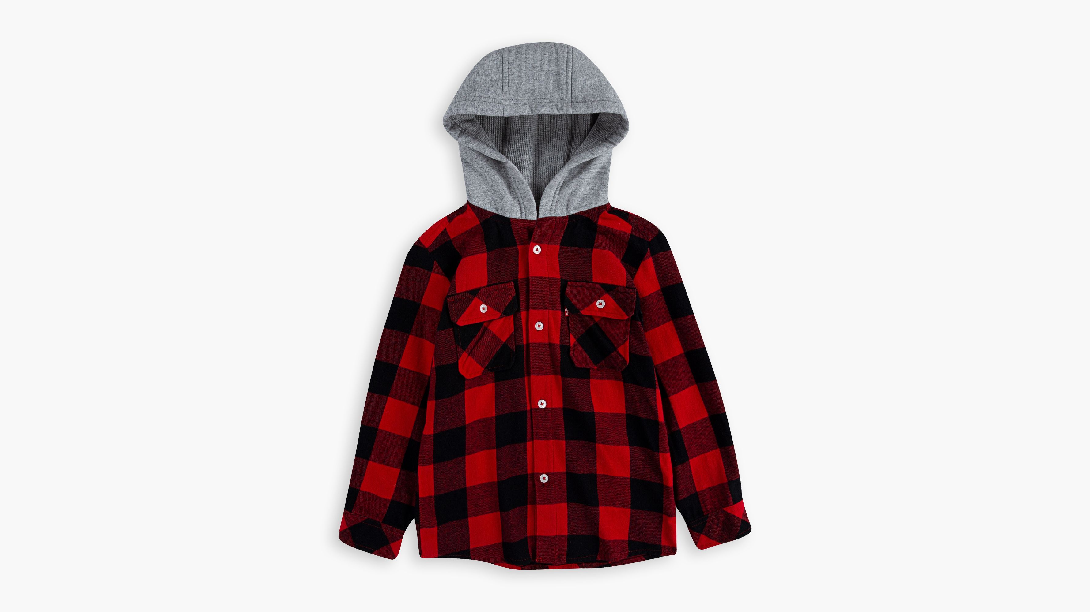 Big Boys (8-20) Hooded Shirt Jacket - Red | Levi