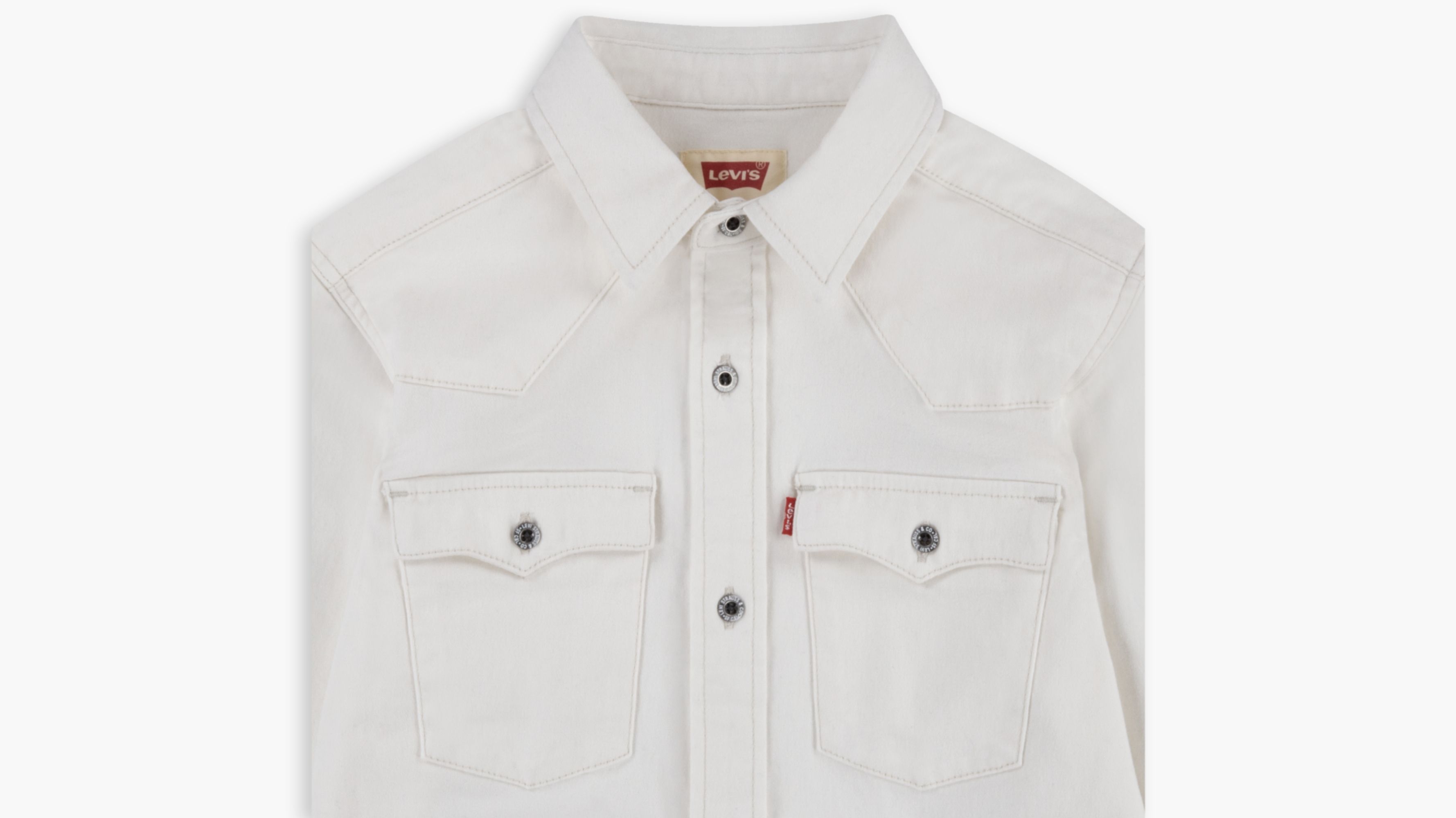 Long Sleeve Western Button Up Big Boys Shirt S-XL 3