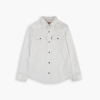 Long Sleeve Western Button Up Big Boys Shirt S-XL 1