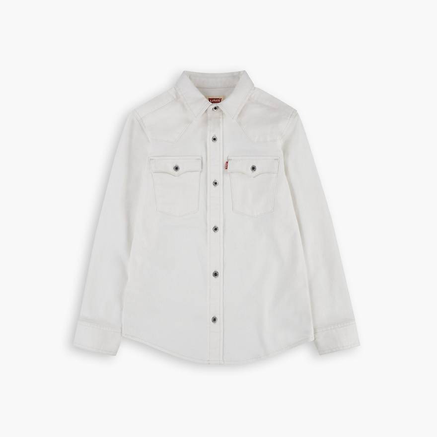 Long Sleeve Western Button Up Big Boys Shirt S-XL 1