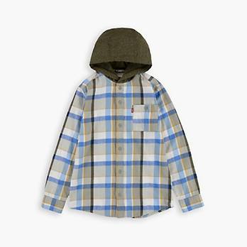 Levi's® Hooded Button Up Big Boys Shirt S-xl - Green | Levi's® US