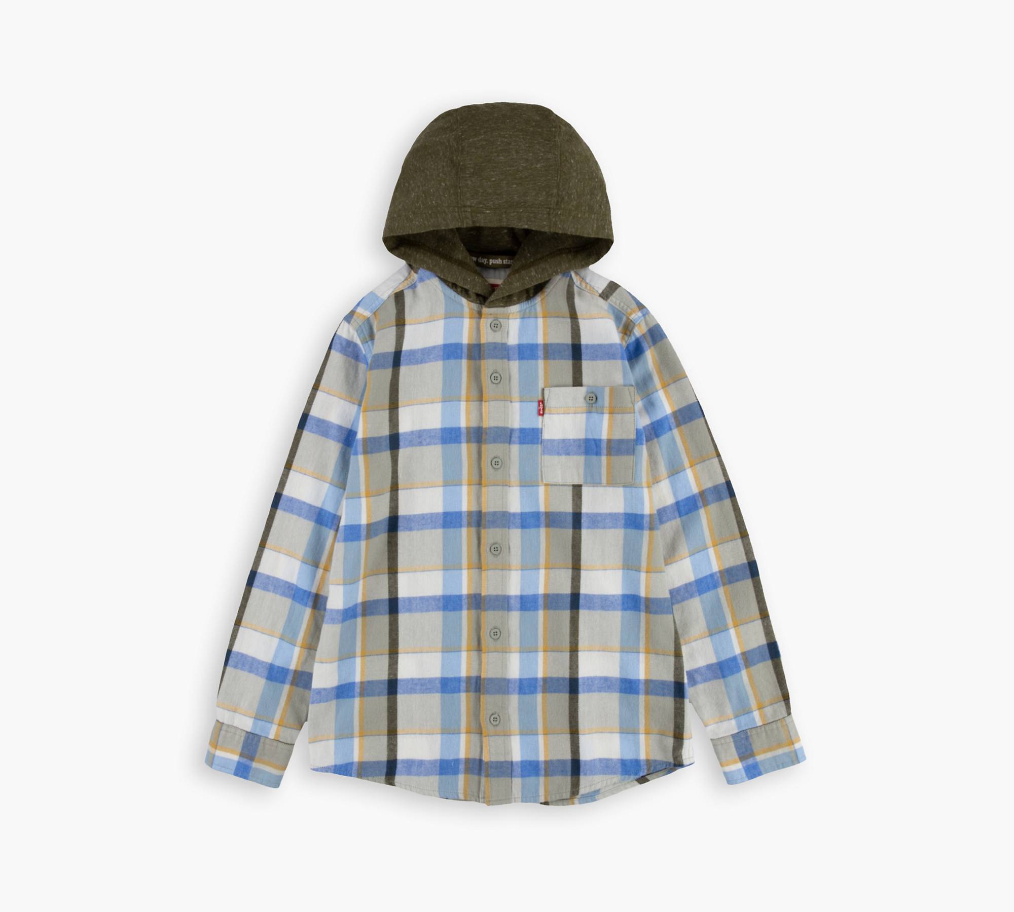 Levi's® Hooded Button Up Big Boys Shirt S-xl - Green | Levi's® US