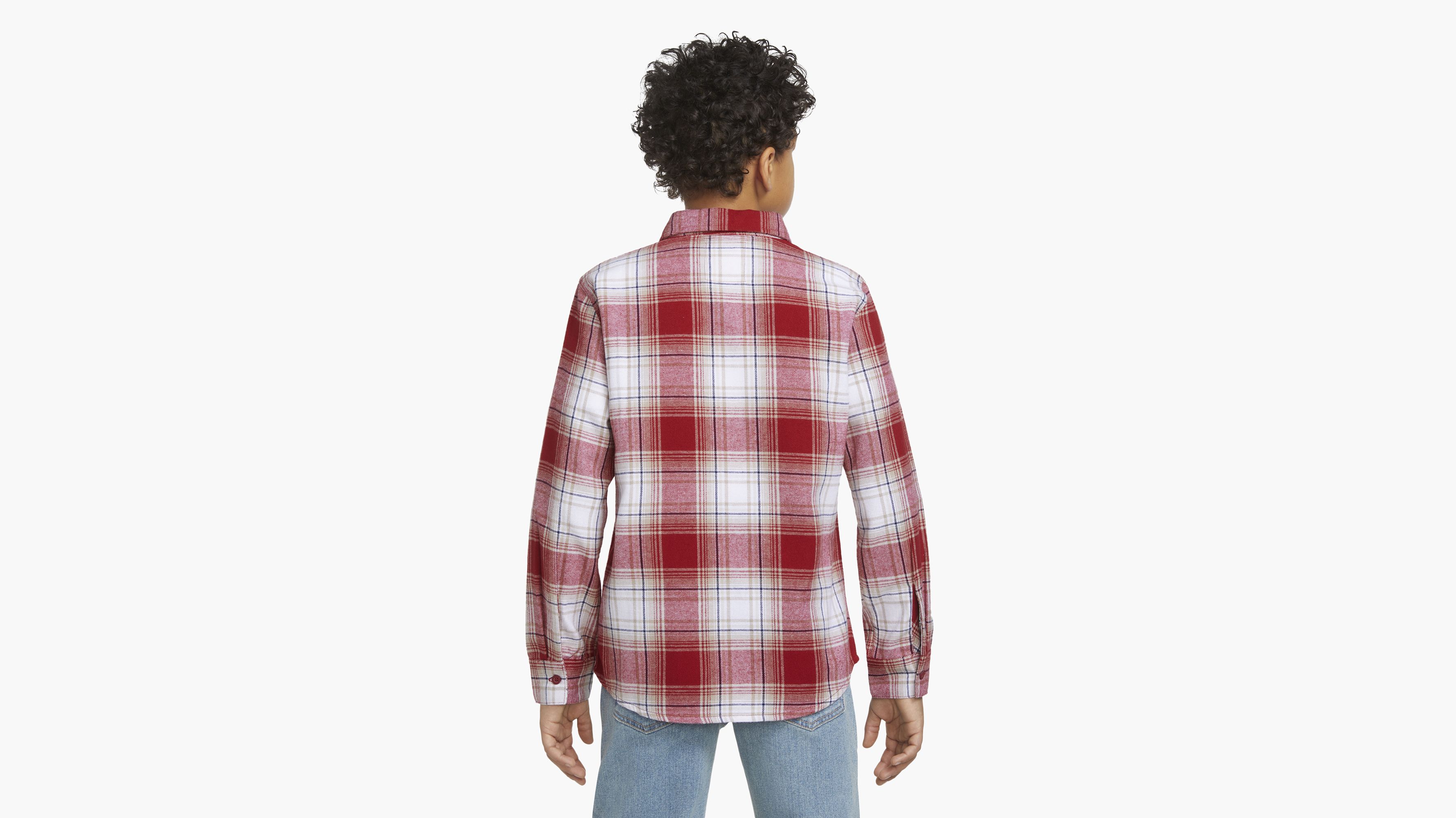 Long Sleeve Flannel Shirt Big Boys S-XL 2